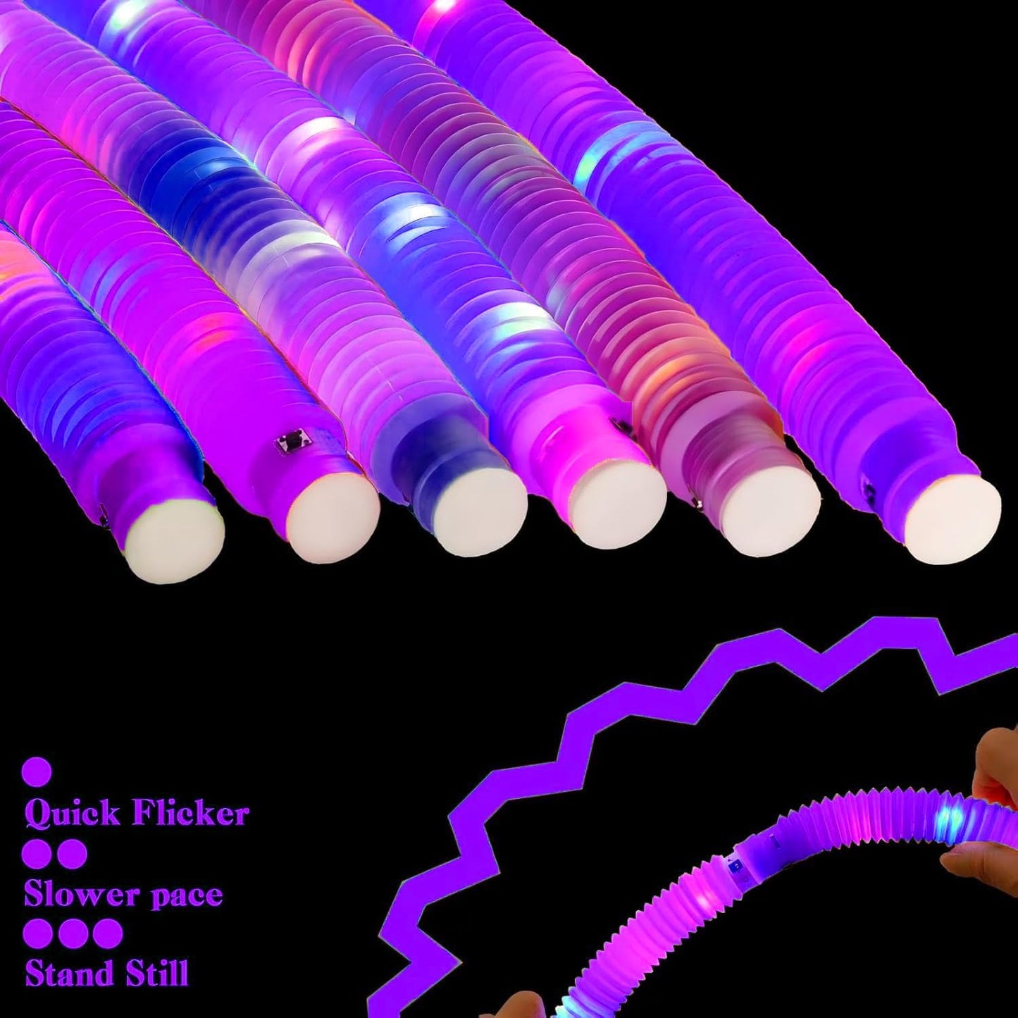 Purple 24 Pack Light Up Party Favors Supplies,Bulk Glow Sticks Bracelet,Necklace Accessories for Kids,Birthday Return Gifts Treats,Easter Basket Goodie Bag Stuffer Fillers for Boys Girls