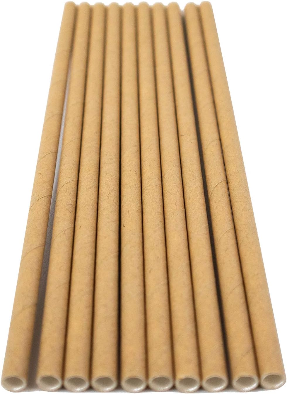 Pack of 150 Natural Kraft Biodegradable 4-Ply Paper Drinking Straws (Compostable, Non-toxic, BPA-free)