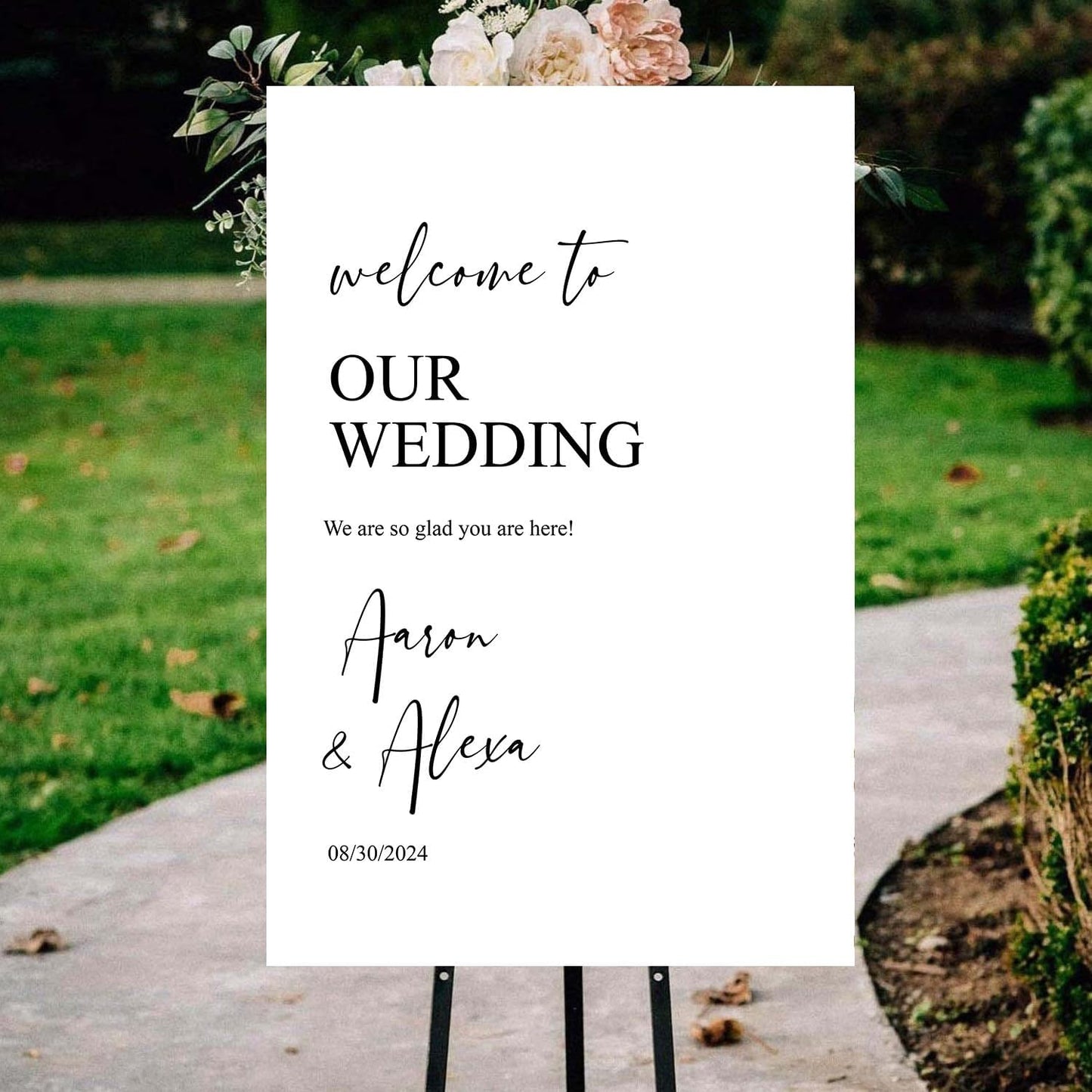 Welcome Sign Wedding, Customized Wedding Welcome Sign, Custom Wedding Welcome Sign