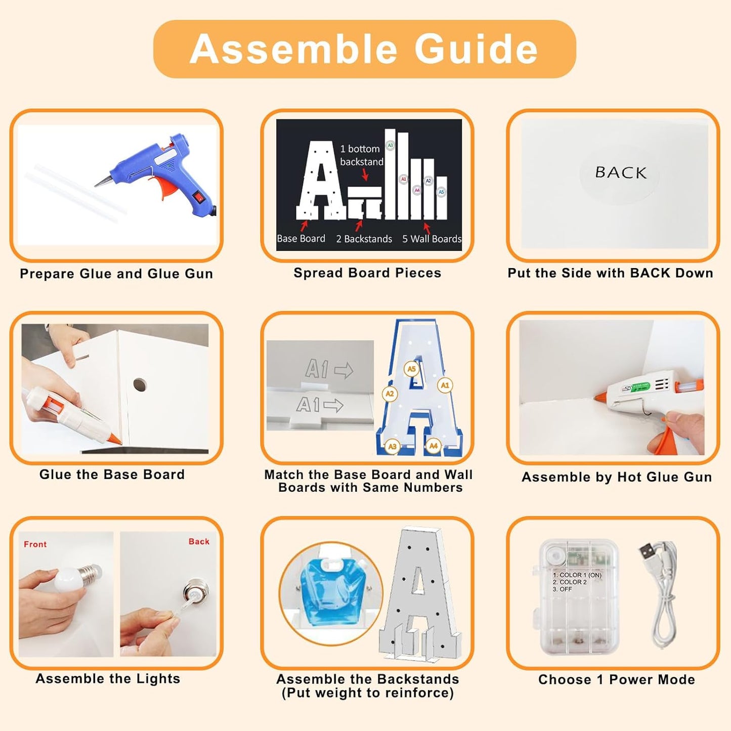 Pooqla 3FT Marquee Light Up Letters, LED Big Mosaic Marquee Letters 3 Feet, Giant LED Sign for Balloons Birthday Anniversary Wedding Party Decoration, Cool White and Warm White Letter B