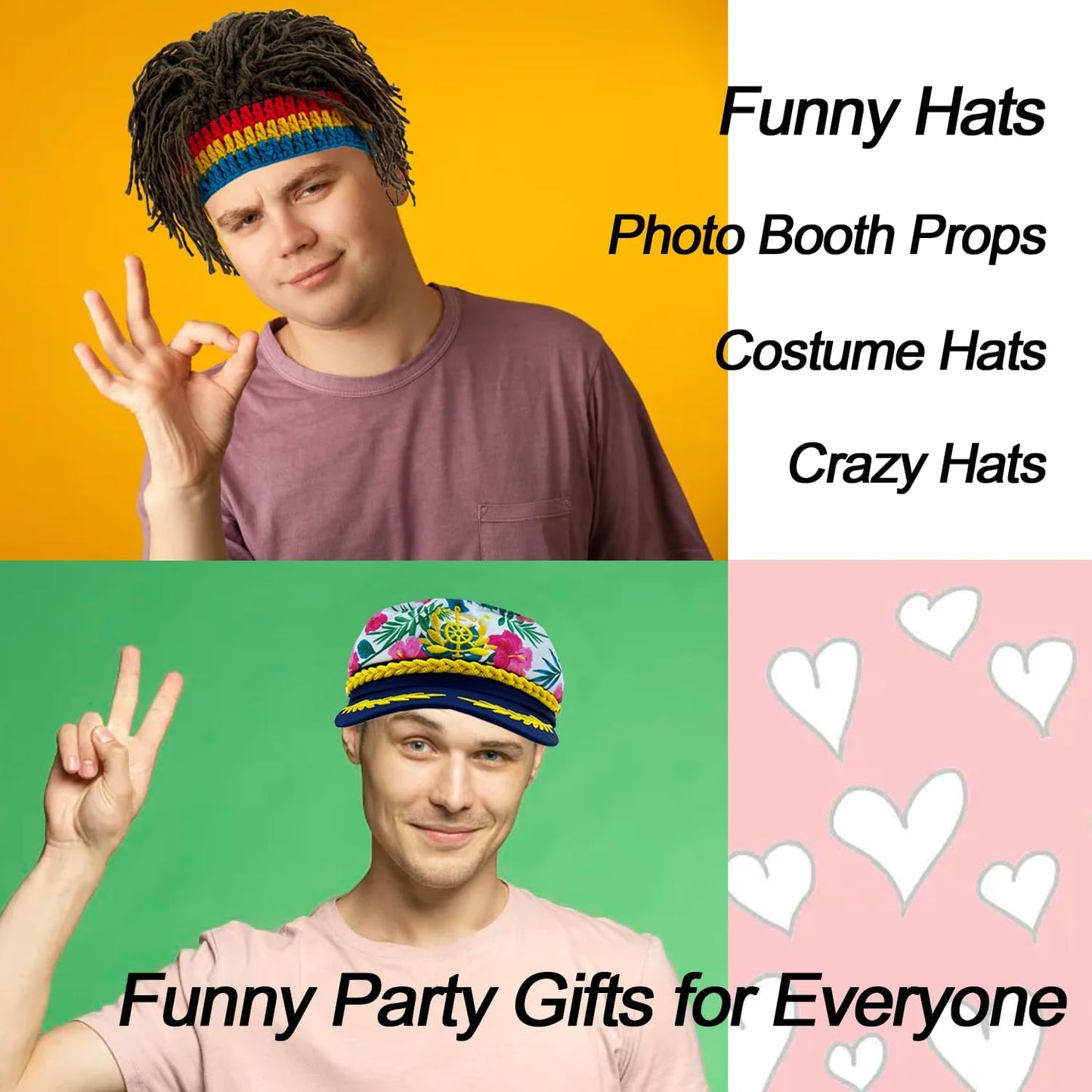 12 Assorted Funny Hats Dress Up Costume Hats Crazy Party Hat Photo Booth Props Hatss for Teen Adult
