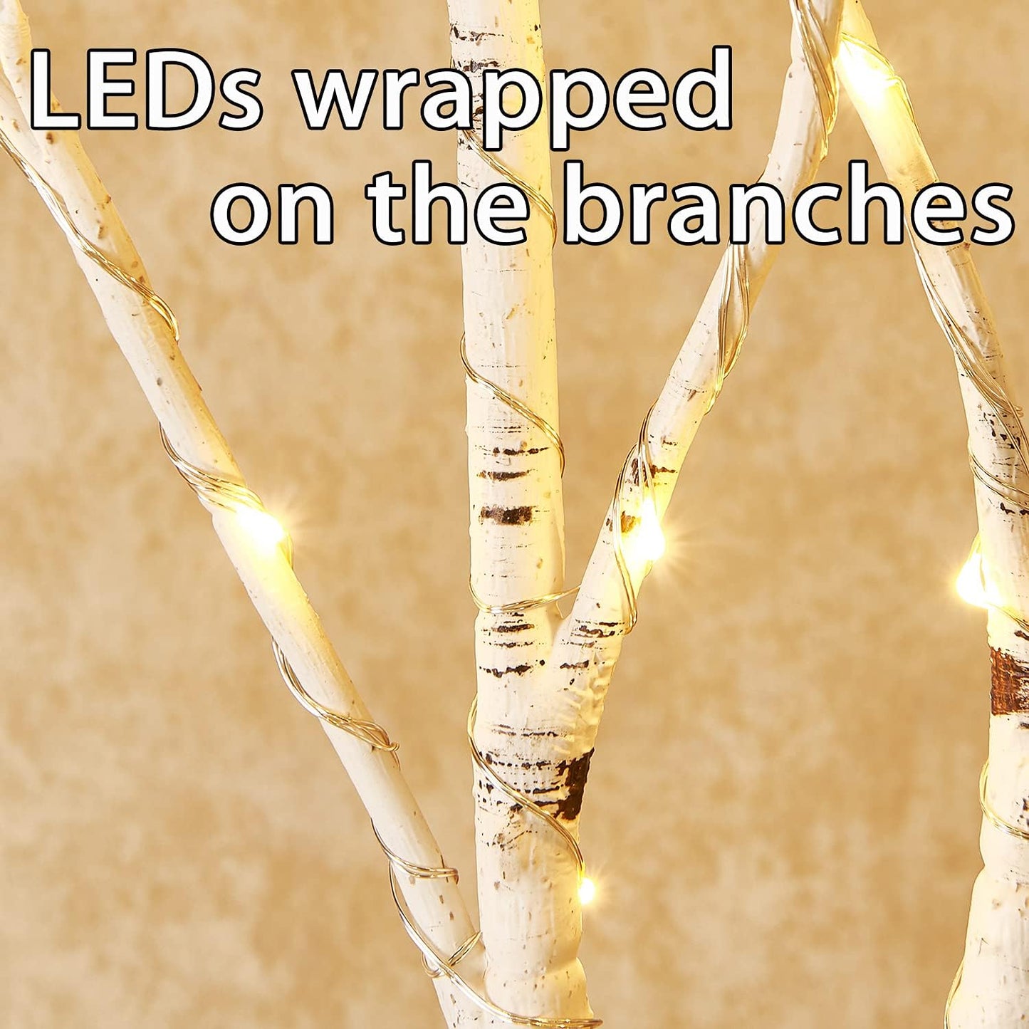 Fudios Lighted White Birch Branches with 100 Multicolor LED Fairy Lights 32in 8 Fuctions, Battery Color Changing Christmas Twig Lights for Vase Indoor Holiday Decoration