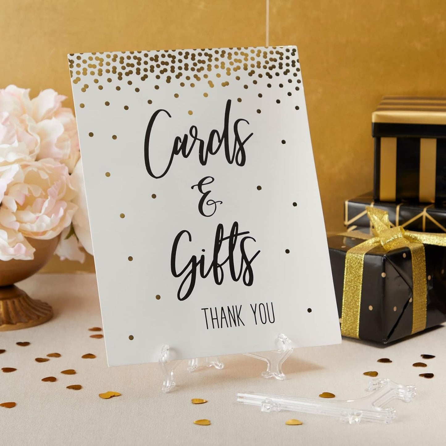 Juvale Mini Clear Acrylic Easel Stands - 24-Pack, 5.3-Inch, Clear Plastic - Mini Easel Sign Stand & Greeting & Place Card Display - Tabletop Photo Holders & Plate Holders