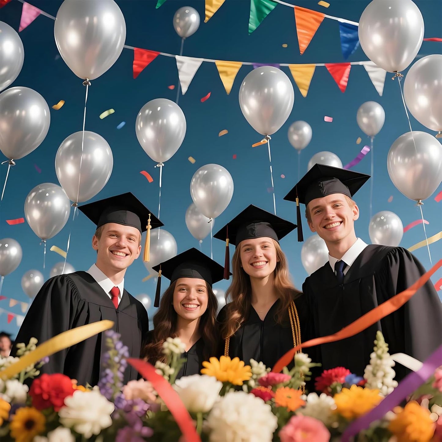 KAWKALSH Metallic Silver Balloon 12 Inch, 110pcs Latex Party Balloons Helium Bright Color for Birthday Baby Shower Wedding Party Supplies Arch Garland Decoration