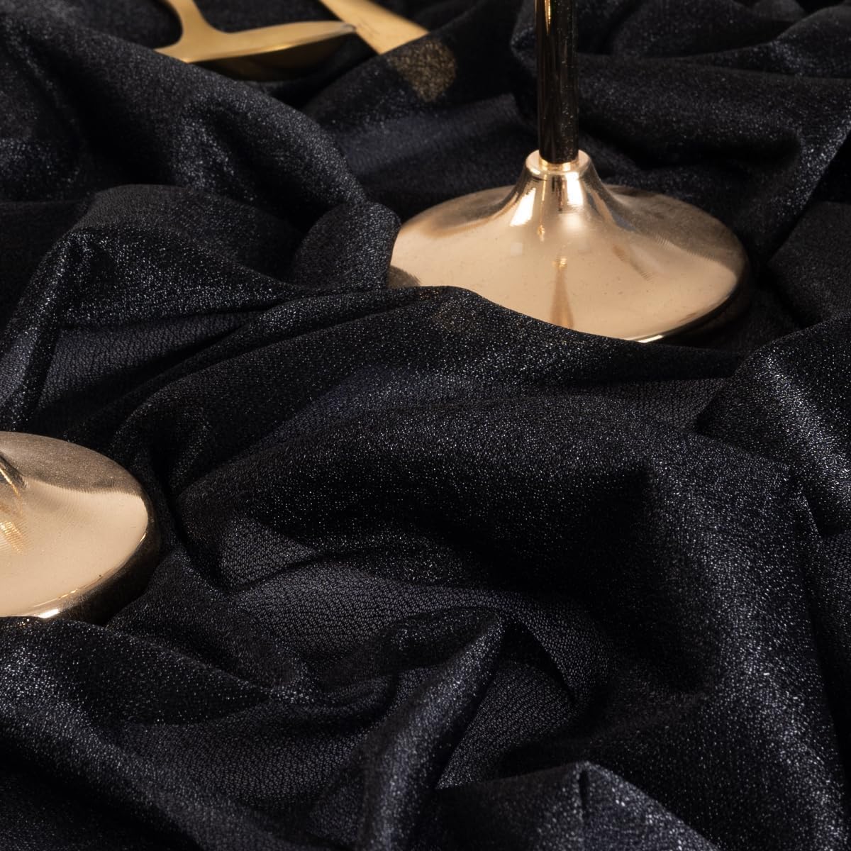 MLMW Wedding Arch Draping Fabric 2 Panels 29" x 20Ft Black Sheer Wedding Arch Backdrop Drapes Outdoor Curtain for Halloween Ceremony Party Background Ceiling Decor