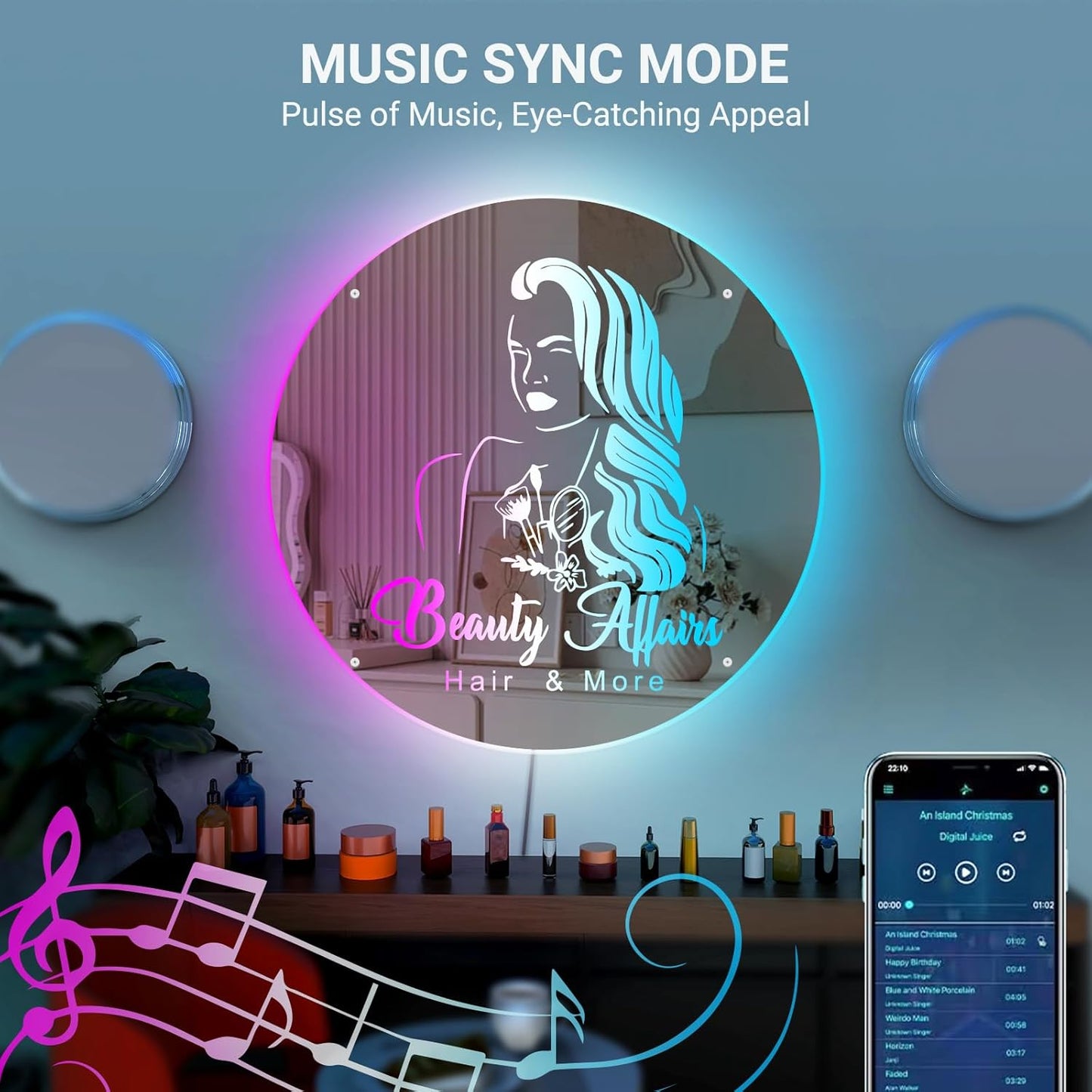 Custom Light up Mirror Signs for Business with Remote, Large Personalized Mirror Logo Led Sign for Office Storefront, Color Changing Customized Neon Sign Logo Banners for Enhanced Branding Slogan