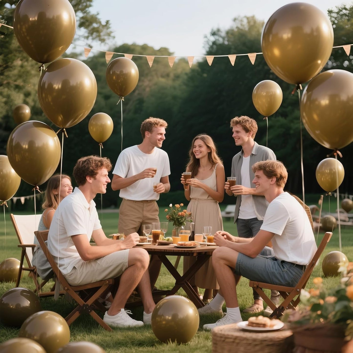 KAWKALSH Brown Balloon 12 Inch, 110pcs Latex Party Balloons Helium Bright Color for Birthday Baby Shower Wedding Party Supplies Arch Garland Decoration