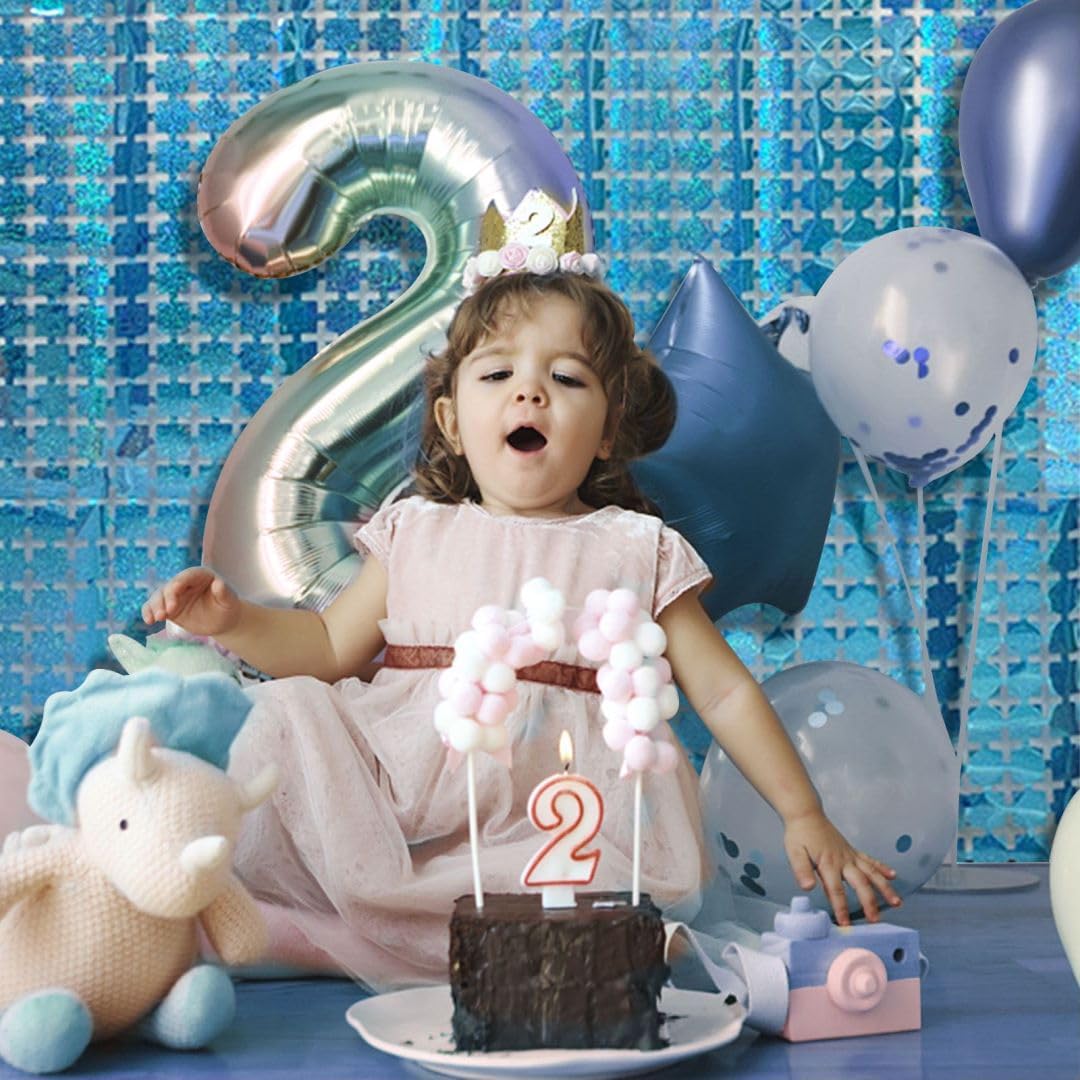 Blue Foil Fringe Curtains Backdrop, Blue Streamers Party Decorations, Frozen Birthday Party Decorations, Under The Sea Party Supplies, Beach Pool Party Favor, Ocean Decor, Pastel Wall Decor