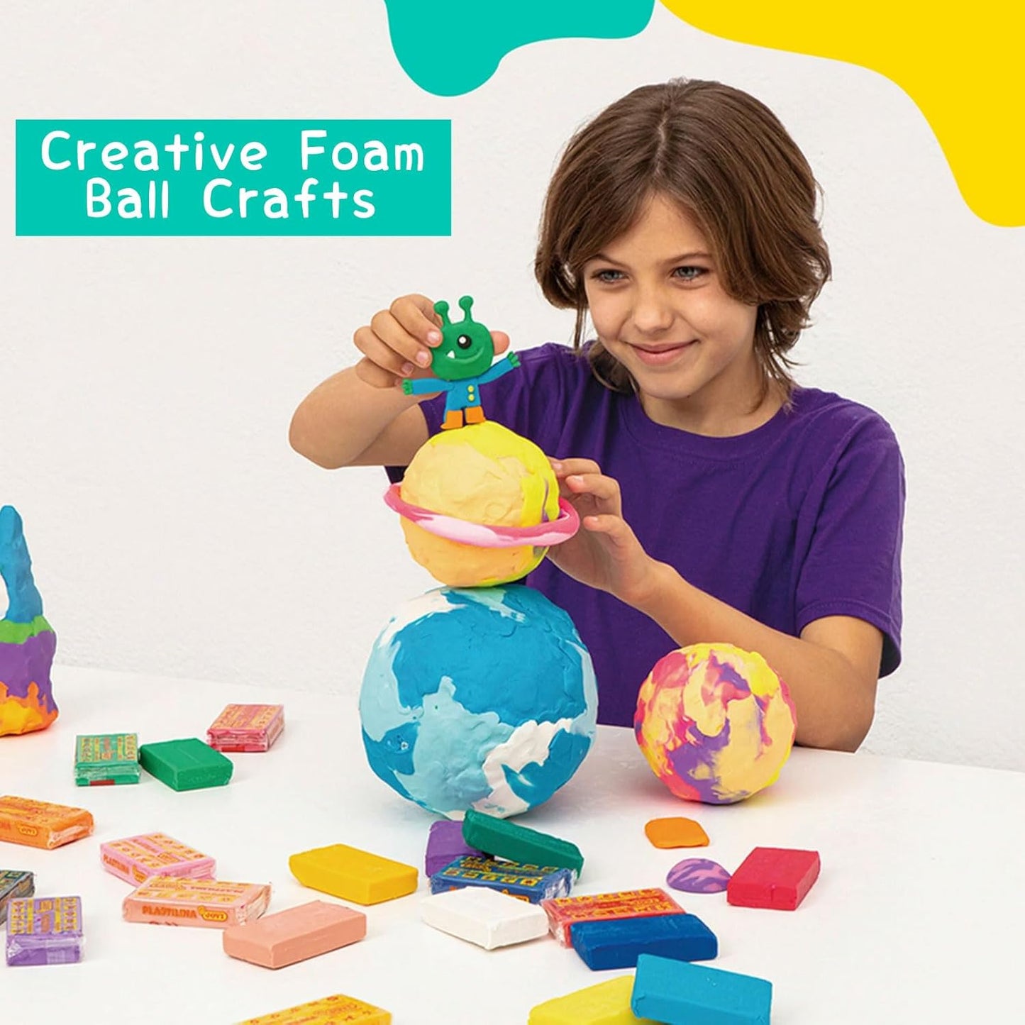 2PCS 7.9 Inch White Foam Balls Polystyrene Craft Balls Foam Balls for Art, Craft, Household, School Projects and Christmas Easter Party Decorations