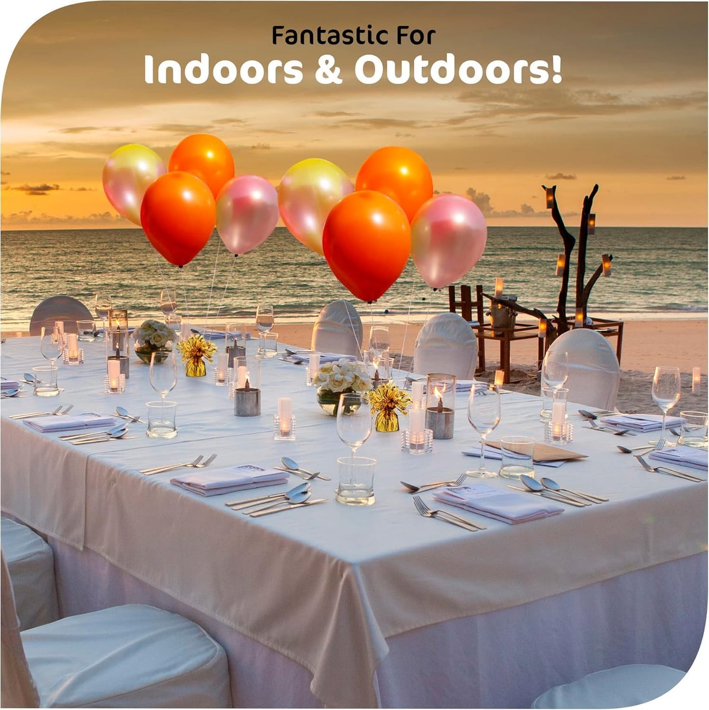 Gold Balloon Weights, Heavy Balloon Weight Pack of 12 Metallic Foil Weights for Balloons, Birthday Party & Wedding Table Centerpiece Ballon Weight, 4.8’’ DIY Ballon Weights for Helium Balloons