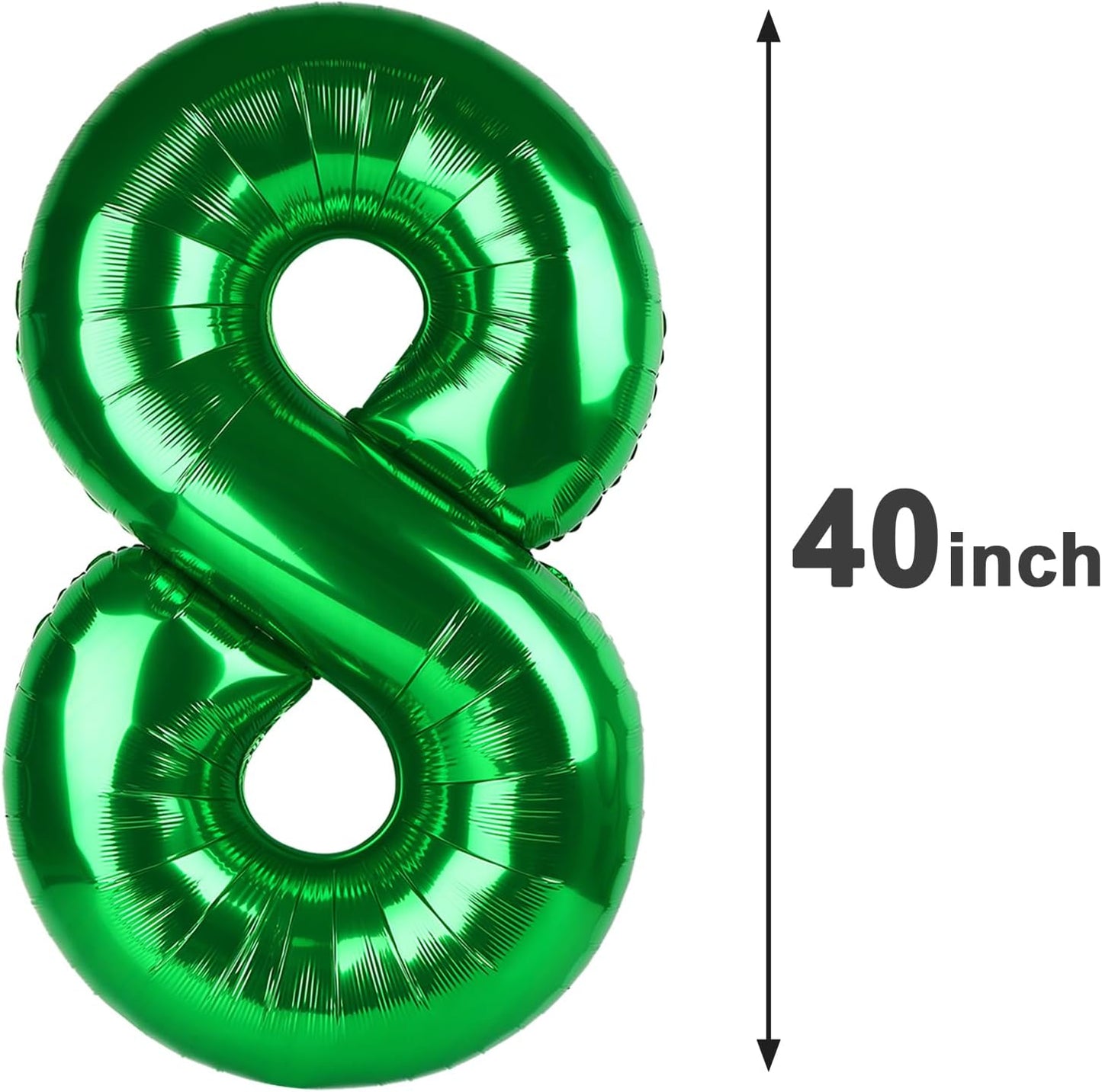 Green Foil Number 18 Balloon 40 Inch, Helium Mylar Eight Number 18 Birthday Balloons, 18th Green Women Men Wedding Anniversary, Graduations Party Supplies