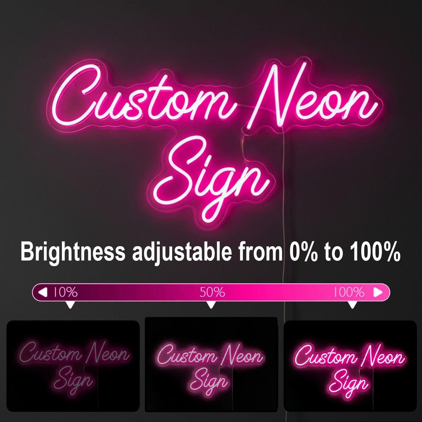 Custom Neon Signs for Wall Decor, Customized Name Light Sign for Wall, Led Signs Birthday Gifts for Loved One Kids Boys Girls, Neon Light Up Sign