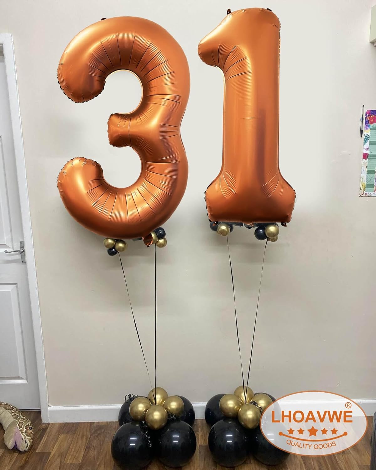 Number 15 Orange Balloons 40 Inch Giant Foil Helium for 15th Birthday Party Supplies 51st Anniversary Events Decorations