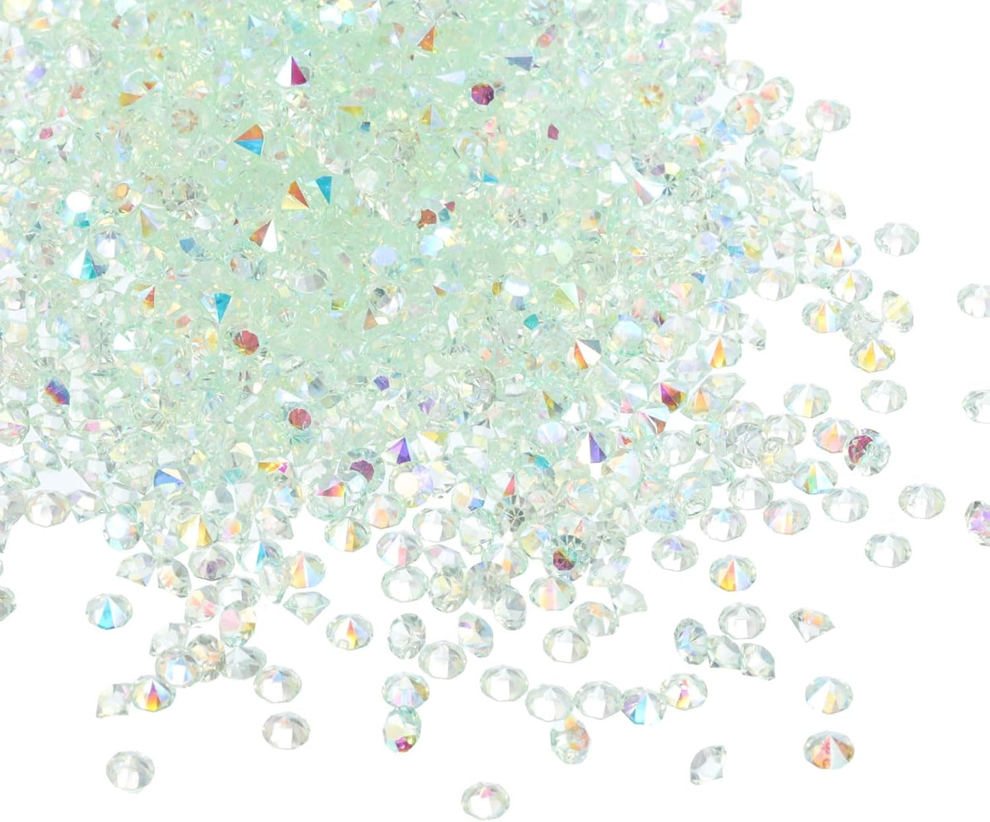 PATIKIL 14000Pcs Wedding Table Scatter Confetti Crystals 3mm Acrylic Diamonds Vase Fillers Gems for Table Centerpiece Decorations Bridal Shower Party, Mint Green AB