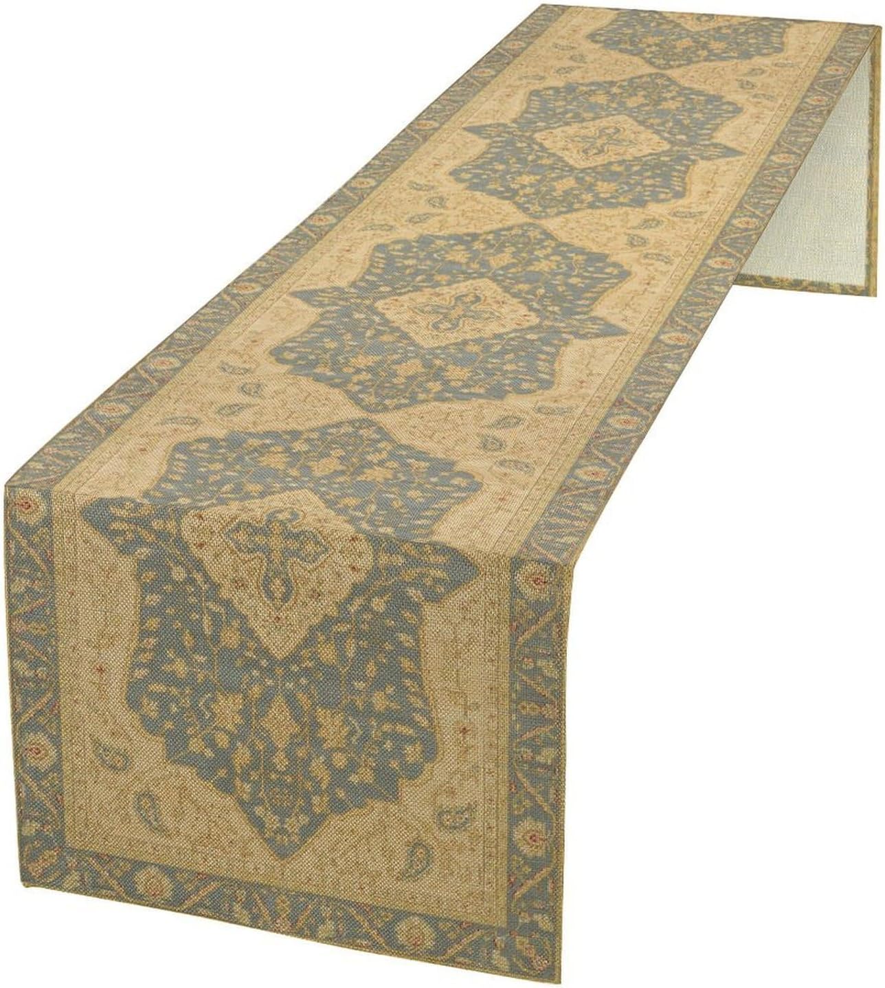 Boho Table Runner,Vintage Geometric Traditional Textured Rustic Farmhouse Bohemia for Home Farmhouse Kitchen Table Dining Coffee Room Garden Party Wedding Decor 13x90in