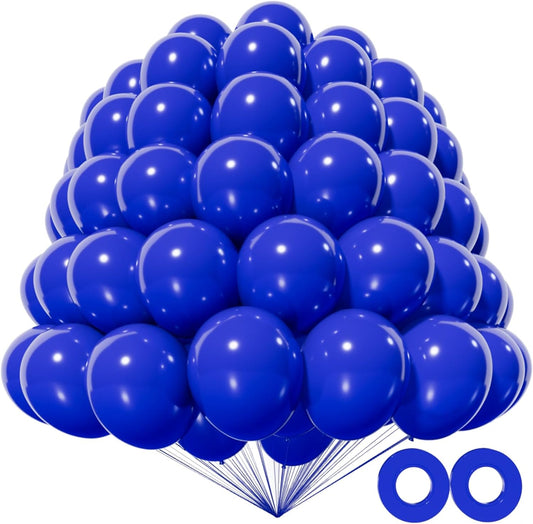 KAWKALSH 200pcs Dark Blue Balloons 5 Inch, Small Mini Latex Balloons for Party Birthday Baby Shower Anniversary Festival Arch Garland Decoration