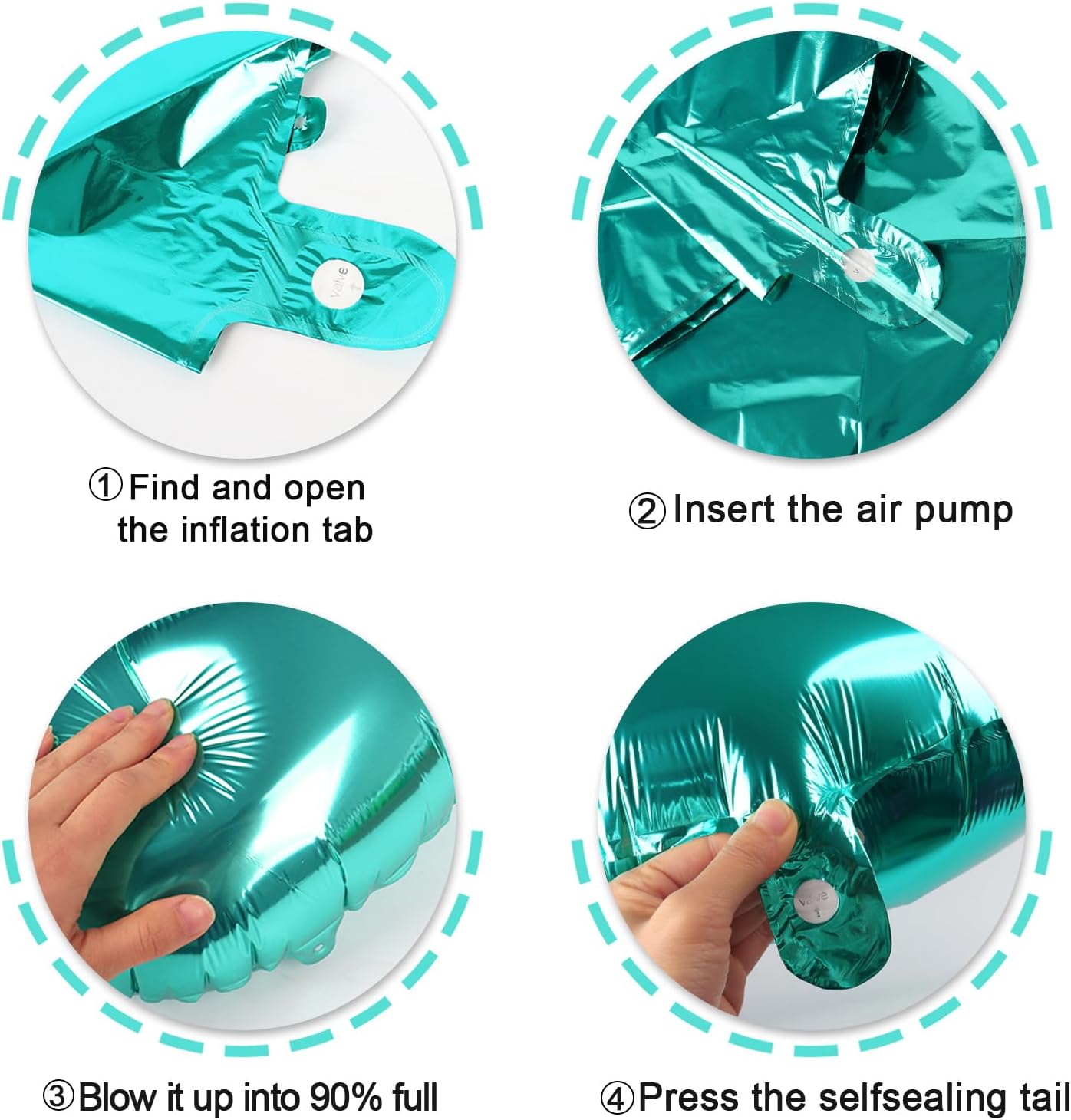 Teal Blue 40 Inch Big Number Balloon Birthday Decoration, Number 2 Helium Balloon 12 20 22 23 24 26 2025 New Years Celebration, Boy Girl Baby Anniversary Party Graduations Supplies Decorations