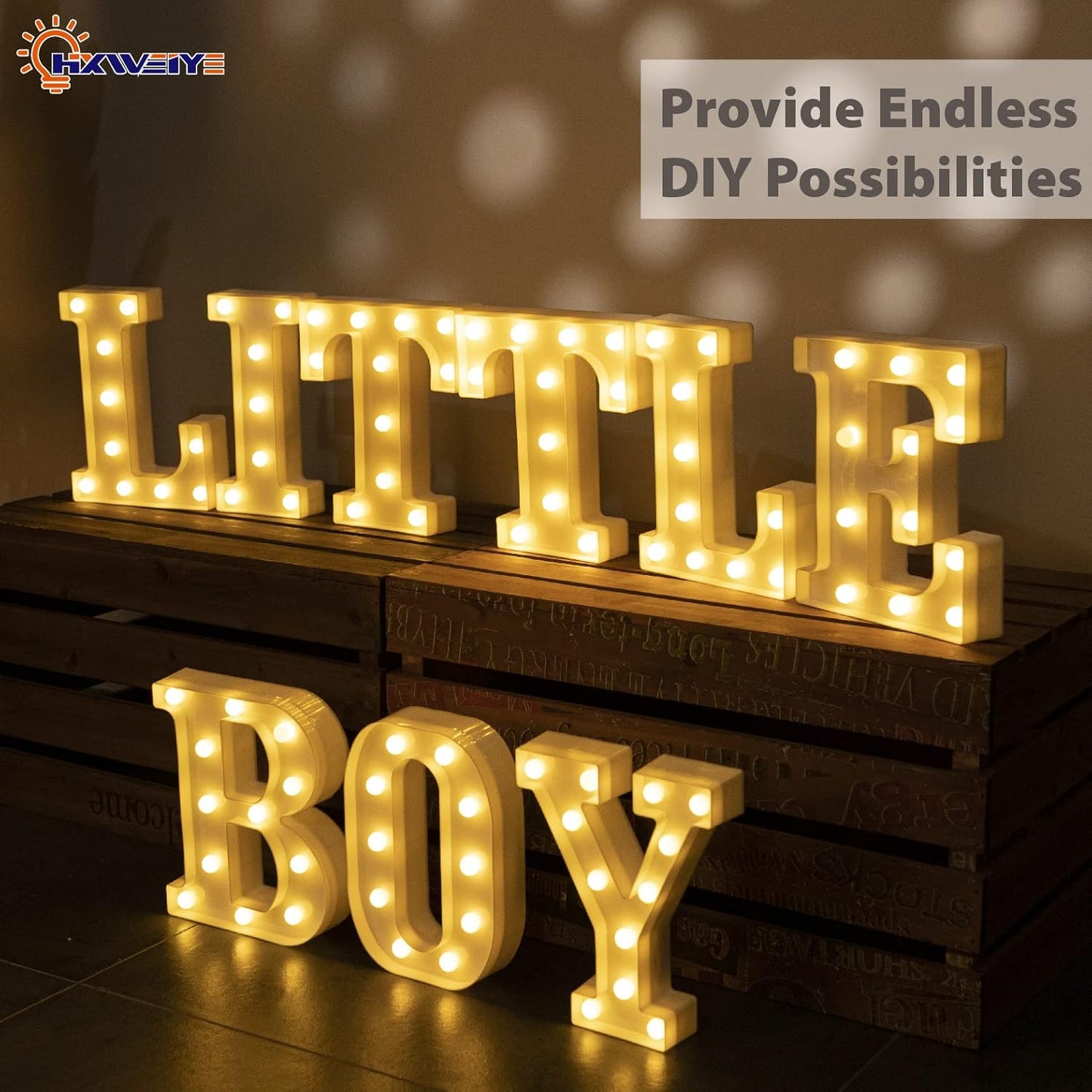 HXWEIYE Light Up Letters T, LED Marquee Letters Light Sign 26 Alphabet and 10 Number Big Lights Letter for Party Birthday Bar Battery Powered Christmas Decor Letter Lights (Warm White)