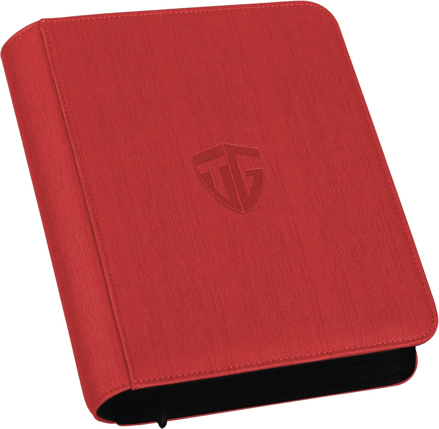 Toploader Binder,Holds 112 Toploaders, 4 Pocket Top Loader Binders for 3" x 4" Rigid Card Holders for Trading Cards or Sports Cards Binder (Red)