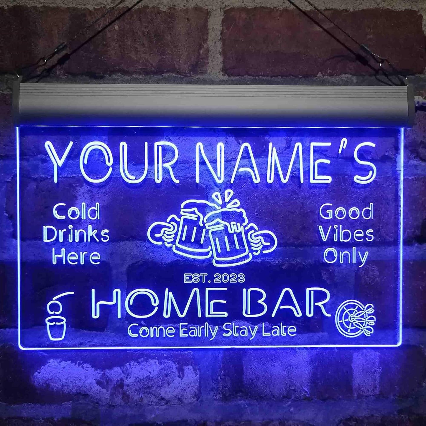ADVPRO Personalized Your Name Custom Home Bar Beer Established Year Single Color LED Neon Sign 12 x 8.5 Inches st4s32-p11-tm-b