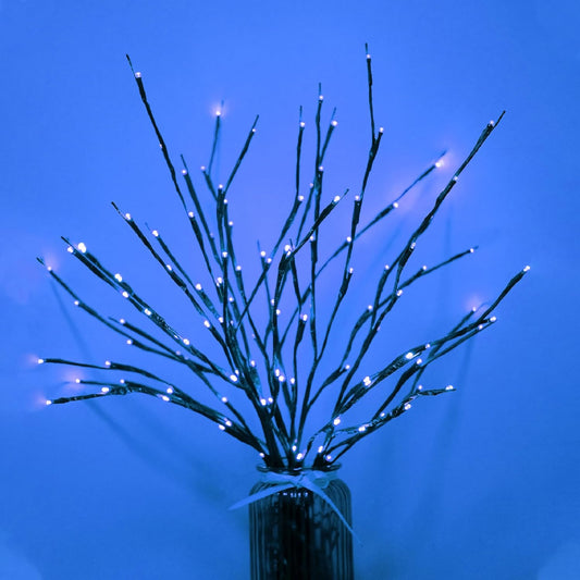 MENCH Branch Lights,6 Pcs Twig Light USB&Battery Powered 8 Flashing Modes by Remote Control.Branch Lights for Indoor, Light Up Decorations for Halloween Day and Christmas,Blue