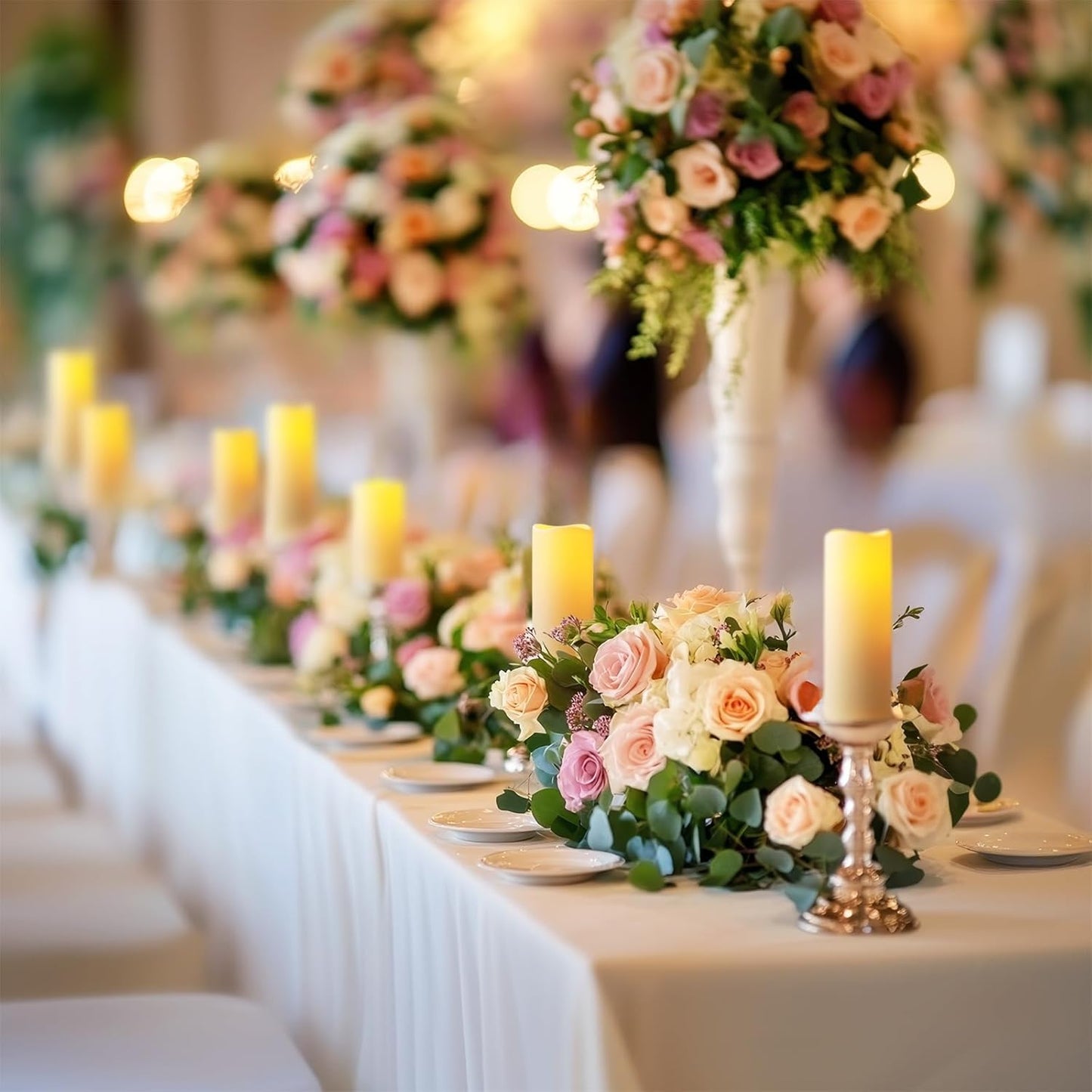 Homemory 12-Piece Waterproof Flameless LED Candles with Remote Control & Timer, Multi-Size Set (D2.2'' x H4''5''6''), Battery Operated for Outdoor/Indoor Decor, Wedding, Holidays & Events