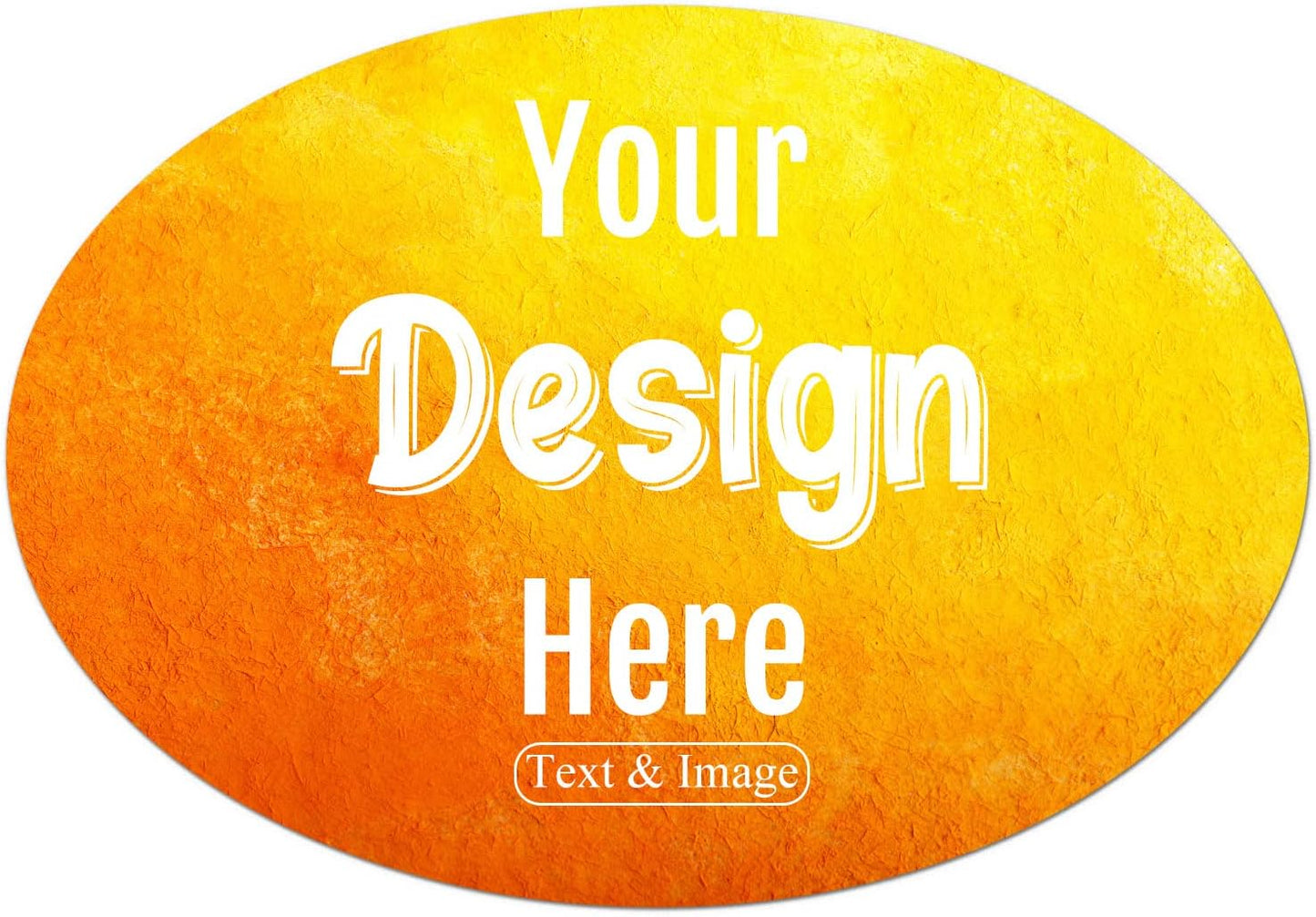 100-500 Custom Stickers Personalized Labels, Customized Stickers with Any Image Logo and Text. Custom Stickers for Business Logo Labels,etc. (Oval,5X3 Inch)