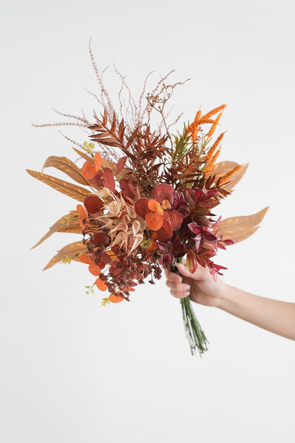 Serra Flora Artificial Greenery Stems Filler Combo Box Set,48pcs with 8 Kinds of Faux Foliage Picks for DIY Bridal Bouquets Wedding Flowers Arrangement Party Table Centerpieces