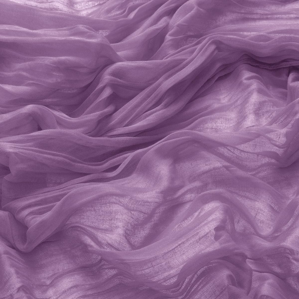 MLMW 3 Pack Fall Table Runner Purple Cheesecloth Boho Rustic Sheer Cheese Cloth Table Runner 160 inch 13.3ft for Halloween Wedding Party Baby Bridal Shower Birthday