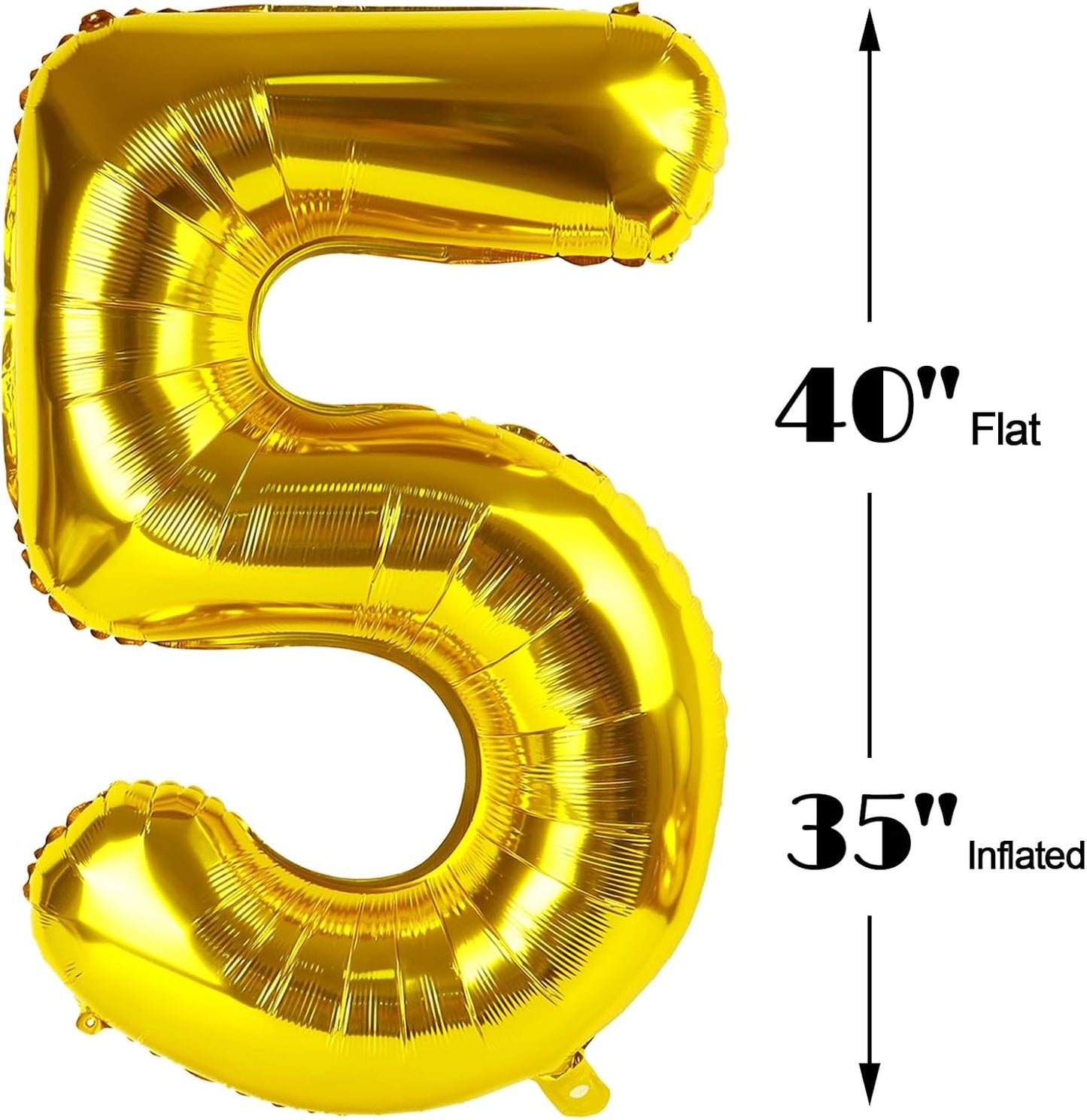 Gold Mylar Number 15 Balloon 40 inch, Number 15 Birthday Balloon for Boy Girl, Gold Foil 15 Balloon for 15 Birthday Party, Anniversary Celebration Number Balloons Decorations