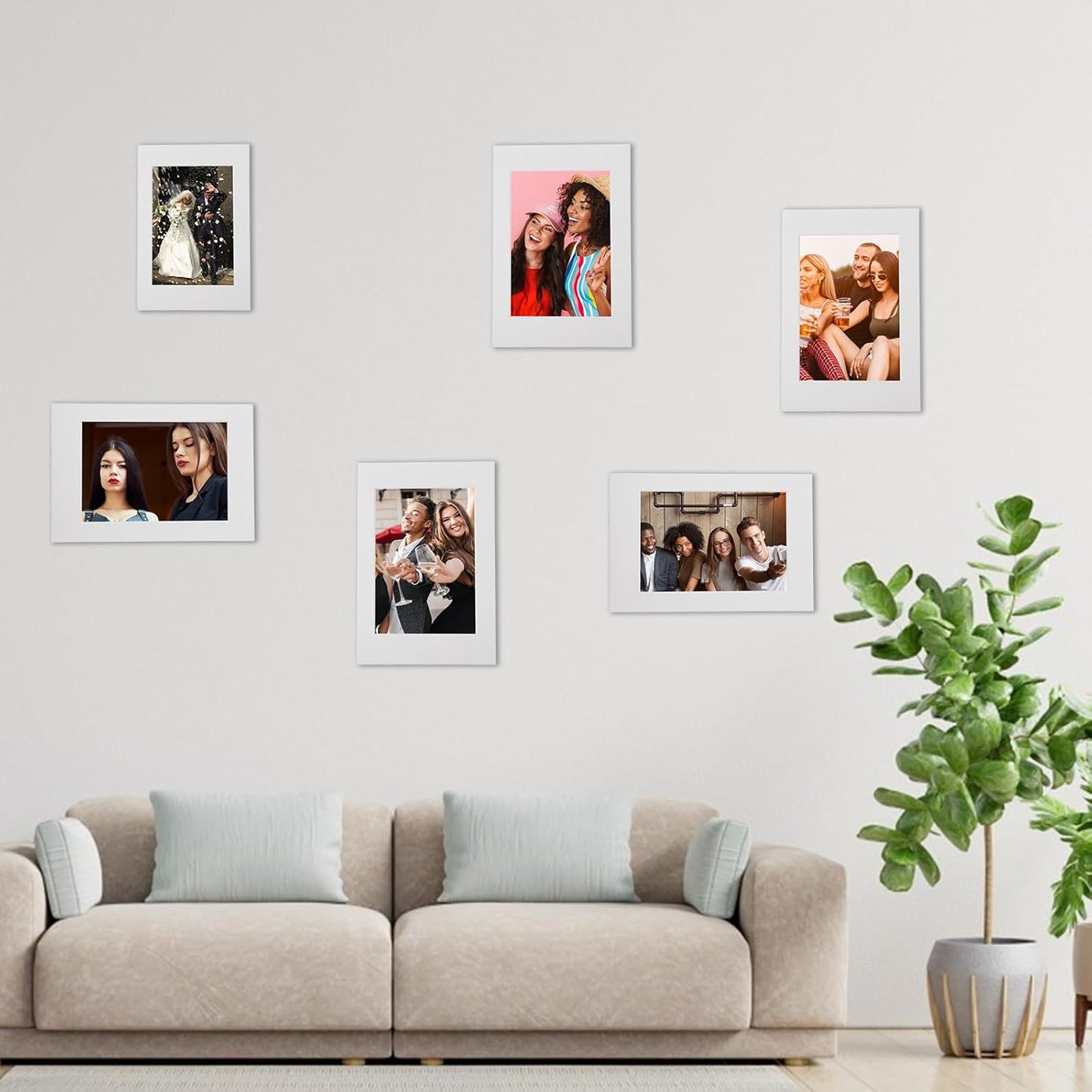 SHUESS 100 Pack White Paper Picture Frames 4 x 6 Standing Cardboard Photo Frames with EaselPaper Photo Frames Cards, Gallery Frames Bulk DIY Photo Banner for Family Christmas Graduation Wedding Display