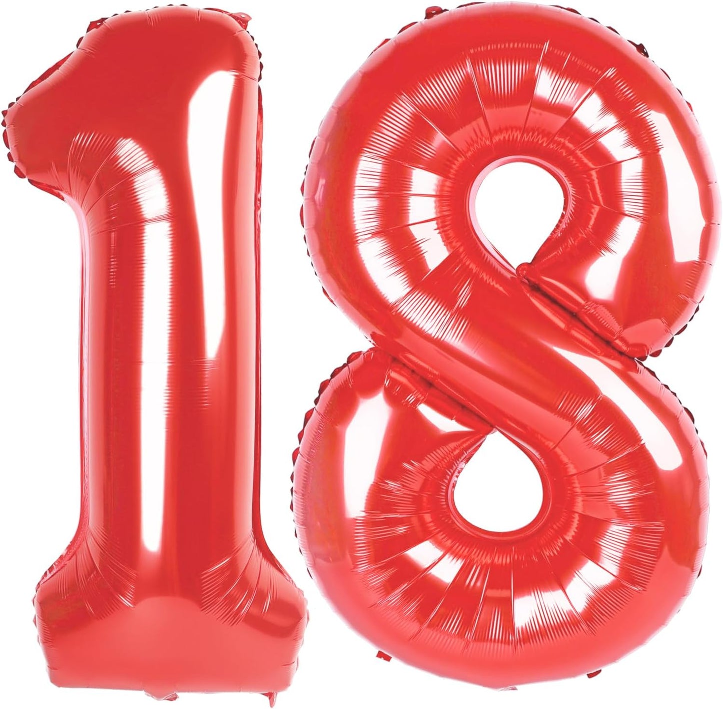 Red Number 18 Balloon