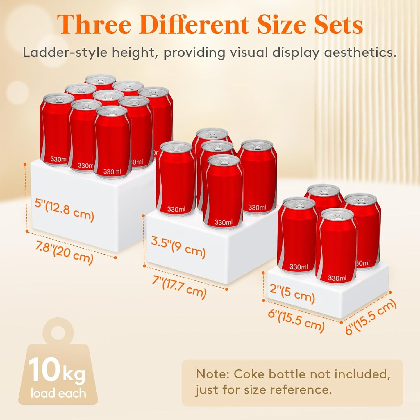 Lifewit Buffet Risers and Stands Up to 7.8", Food Risers for Buffet Table, Catering Dessert Cake Stand for Party, Collectibles Jewelry Display Stand, Black Cube Boxes Nesting Risers, 6 PCS