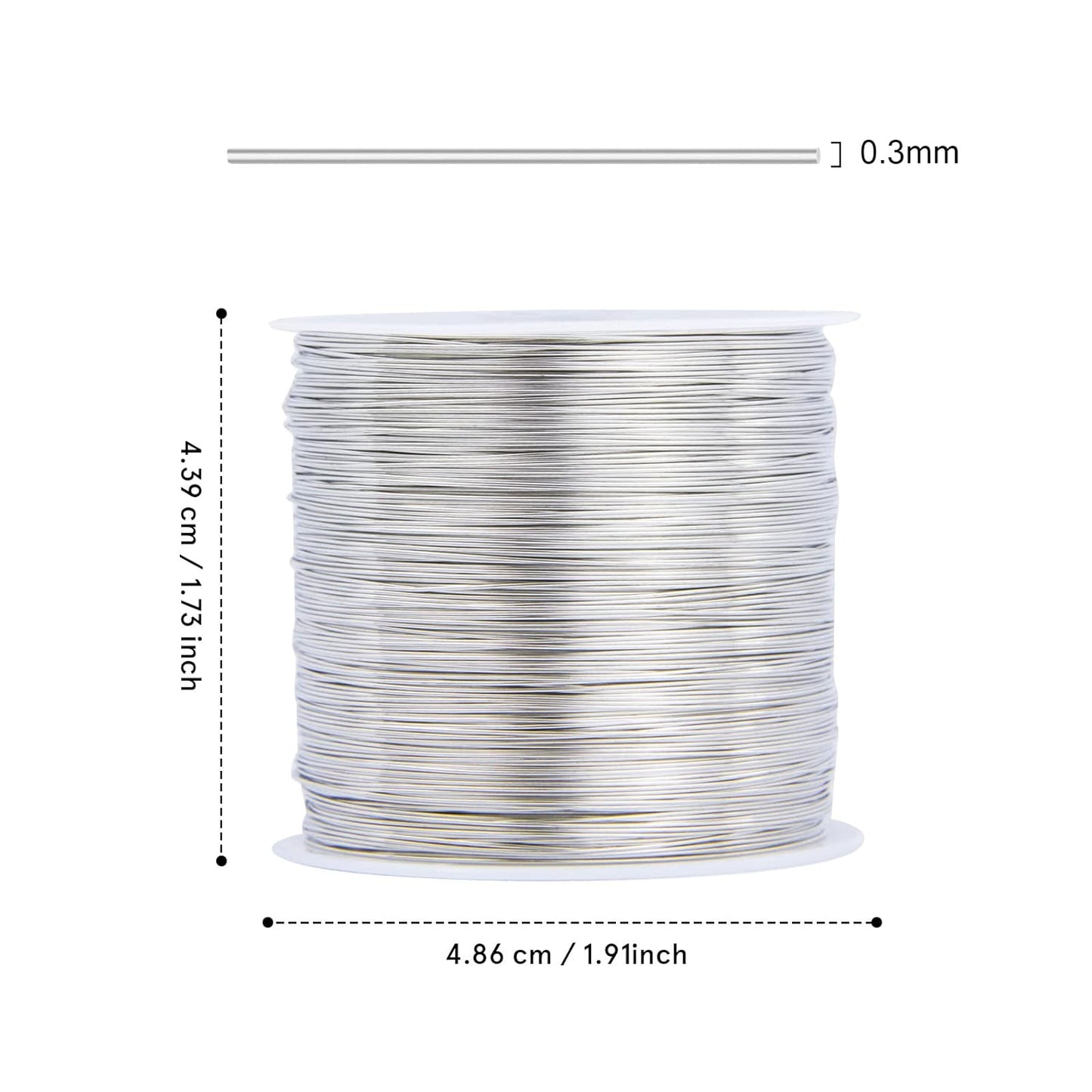 328 Feet 28 Gauge Craft Wire - Silver Plated Thin Brass Wire, Soft Metal, Bulk for Jewelry Making