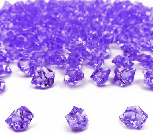 Vase Fillers for Home Decor, Fake Crushed Ice Cubes, Vase Fillers, 150 pcs Reusable Fake ice Cubes for Photography Accessories Props Decoration for Wedding(irregular-16 * 22mmPurple)