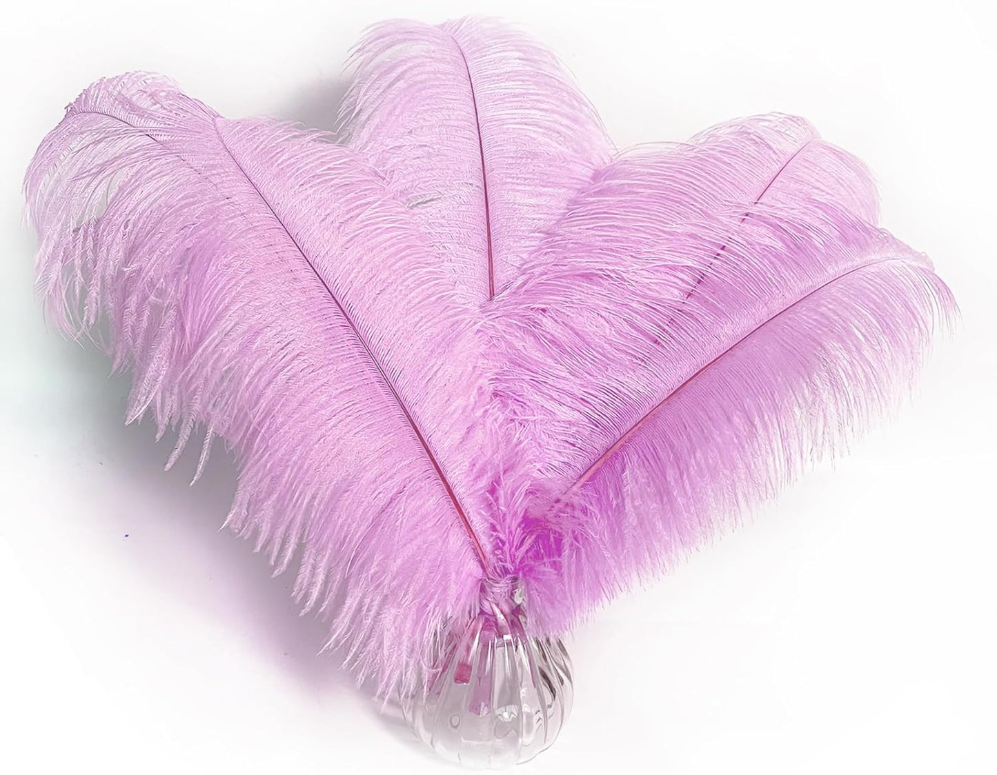 Happy Feather 16-18 inch Light Purple Ostrich Feathers Craft for Wedding Party Centerpieces Home Decoration DIY Craft Pack of 10