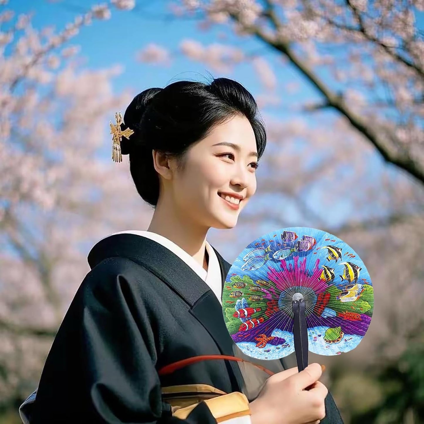 20 Pcs 10" Safari Print Animal Folding Paper Hand Fan Bulk for Gifts,Weddings,Festival,Birthday,Summer,Party Favors,School Cultural Shows