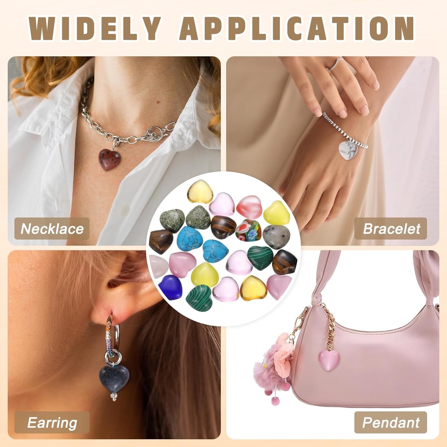 PATIKIL 20 Pcs Natural Heart Shaped Crystal Stone, 0.6 Inch Mini Polished Love Gemstone Crystal, Pocket Rock Engraved Worry Stones for Women Gifts Meditation, Dark Blue Cats Eye