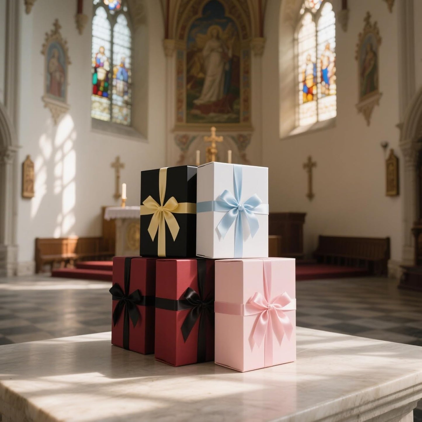 Rinrda 5 Pack Large White Gift Box,13.75"x9"x4.5", Gift Boxes with Magnetic Lids for Presents Closure Gift Packing for Birthday,Christmas, Halloween,Wedding,Bridal Gifts,Mother's Day Gift Packging