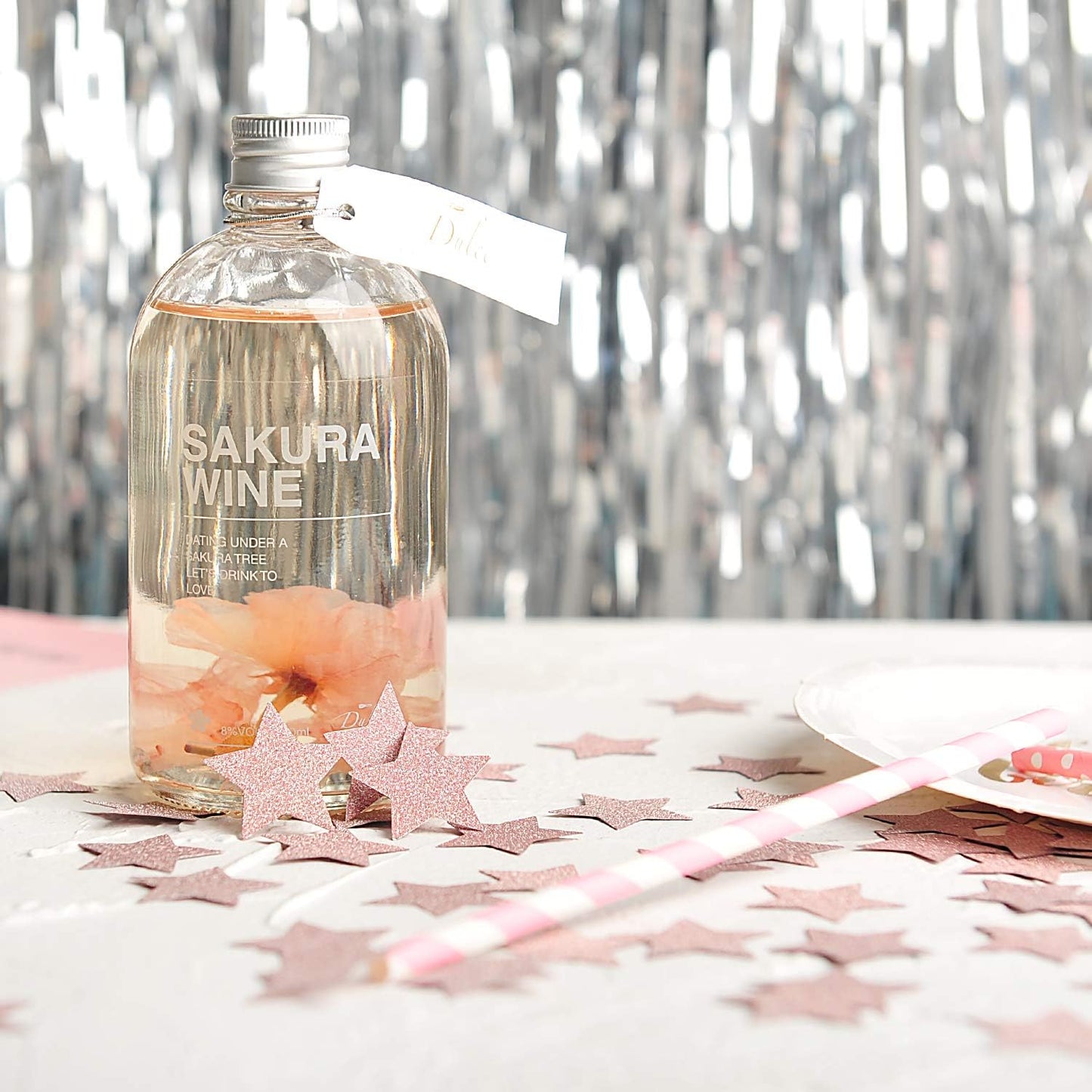 Glitter Star Confetti for Table Wedding Birthday Party Decoration, 1.2 inch in Diameter (rose gold glitter,200pc)