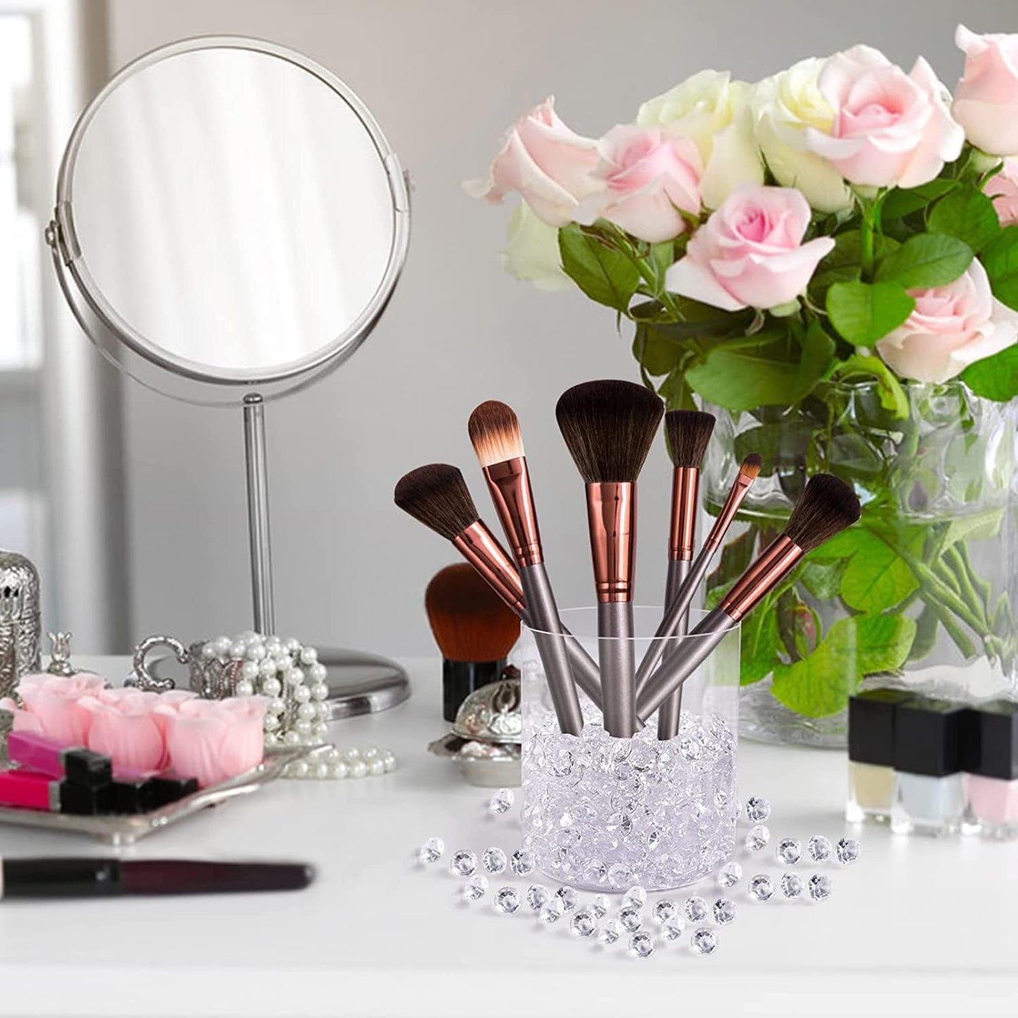 Acrylic Diamonds, 2000PCS 10mm Clear Crystals Gems Table Scatter Gemstones for Decoration Wedding Party Birthday Bridal Shower Vase Fillers