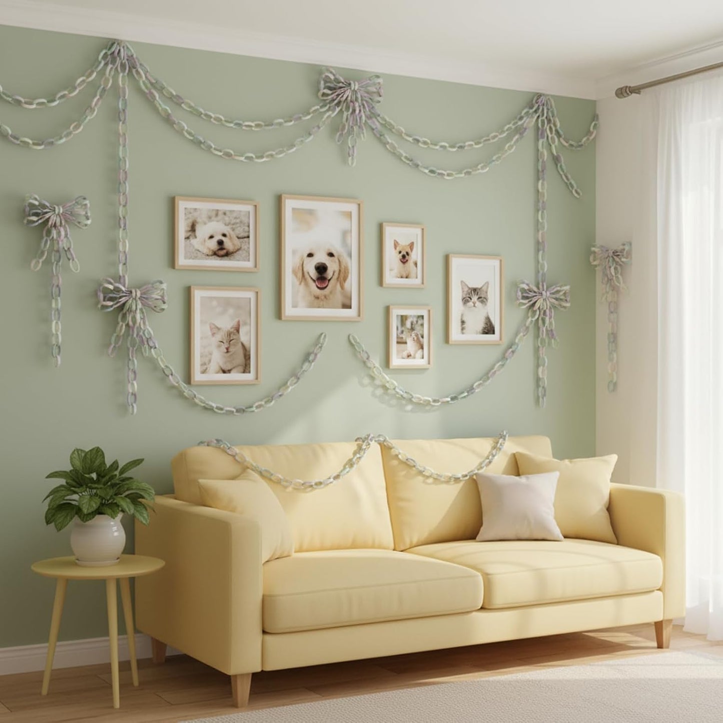 Lincia 600 Sheet Halloween Paper Chain Garland, Construction DIY Crafts Chain Strip for Fall Thanksgiving Party Decor, 1x8 Inch with Double Sided Tape (Morandi Color)