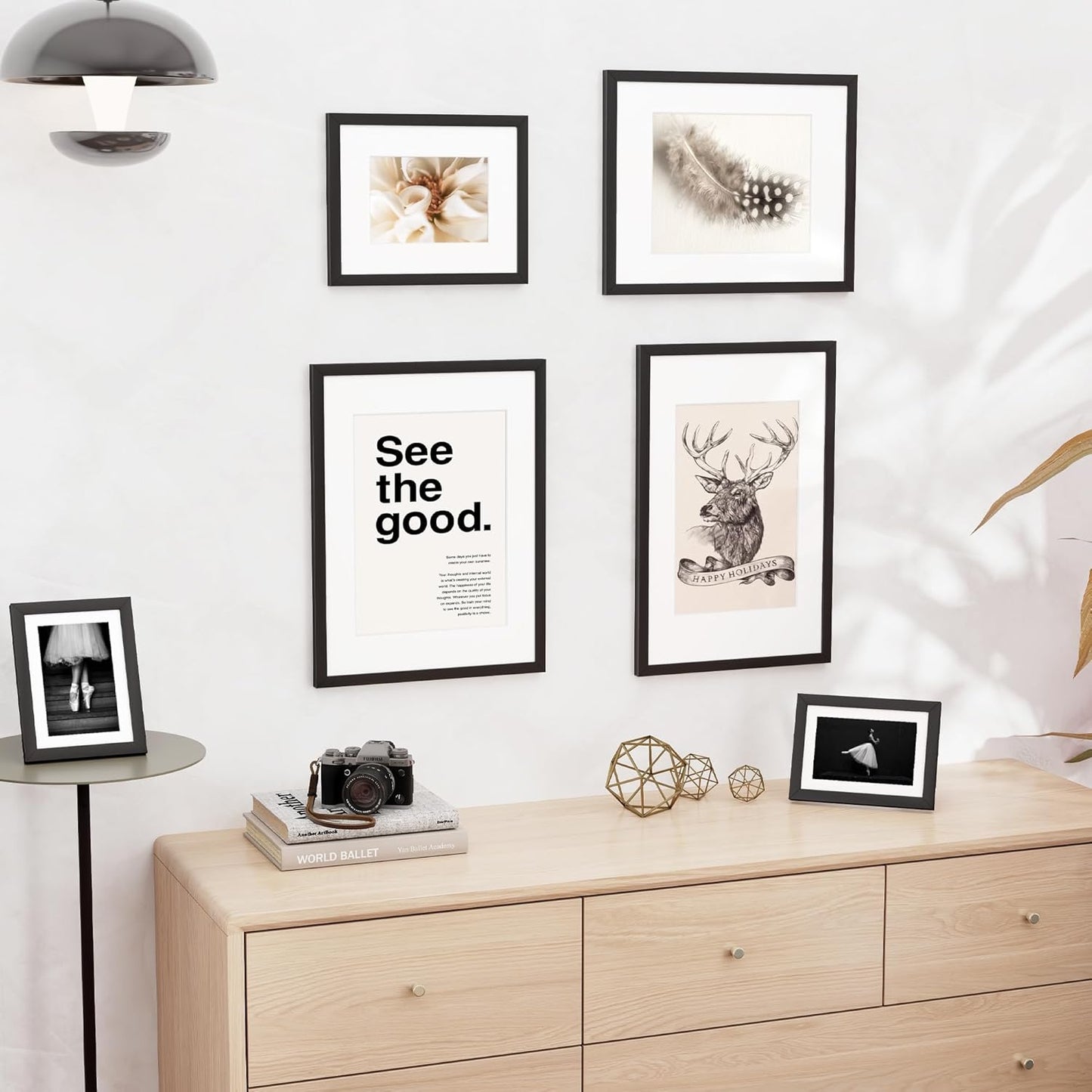 12x16 inch Picture Frame, 12x16 Photo Frames with Removable Mat - High Definition Plexiglass - Vertical and Horizontal Display - Wall Hanging Frame - Black, 3 Pack