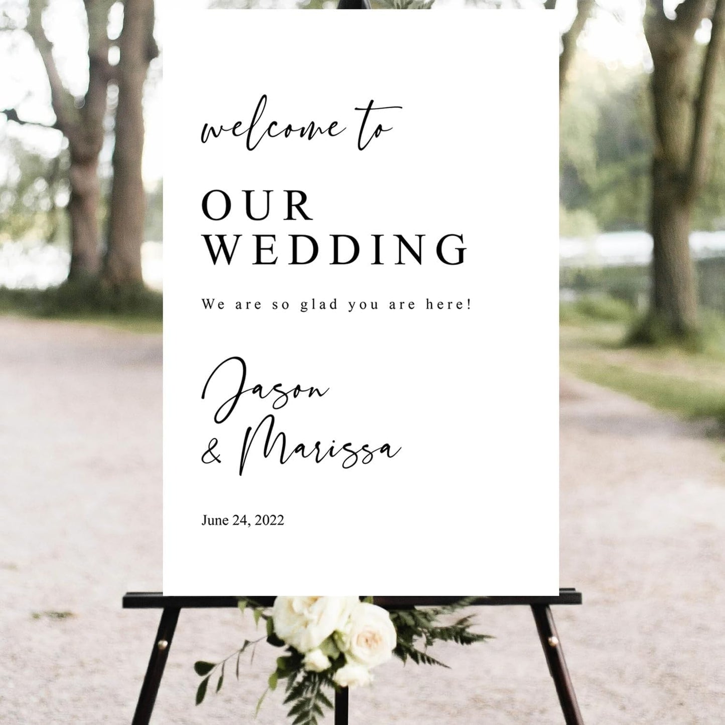 Welcome To Our Wedding Vertical Wedding Welcome Signs, Welcome Sign Wedding, Customized Wedding Welcome Sign