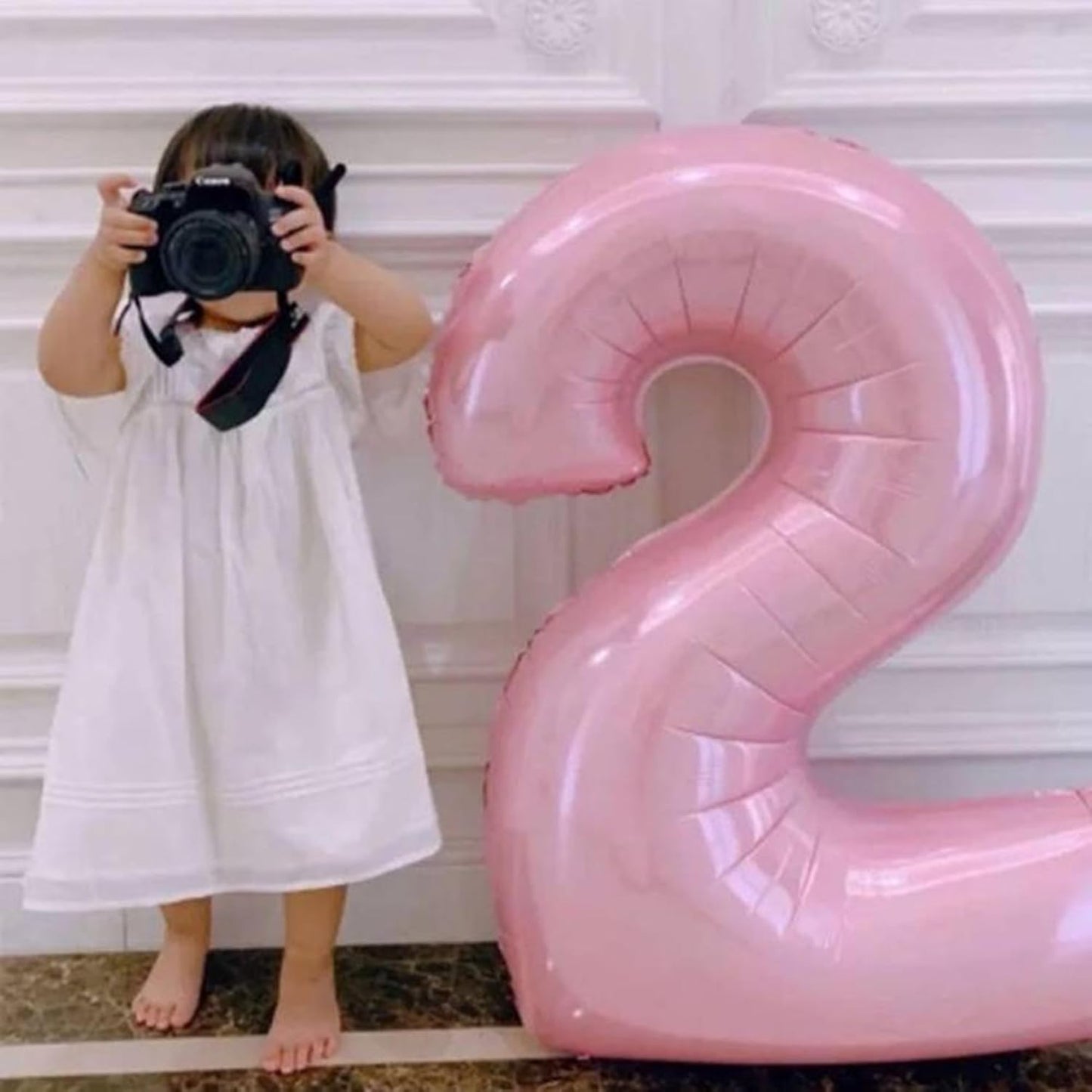 Light Pink 2 Number 40 Inch Pink Large Balloons Big Foil Helium Number Balloons 0-9 Jumbo Happy 2nd Mylar Birthday Party Decorations for Girl Anniversary Party Supplies