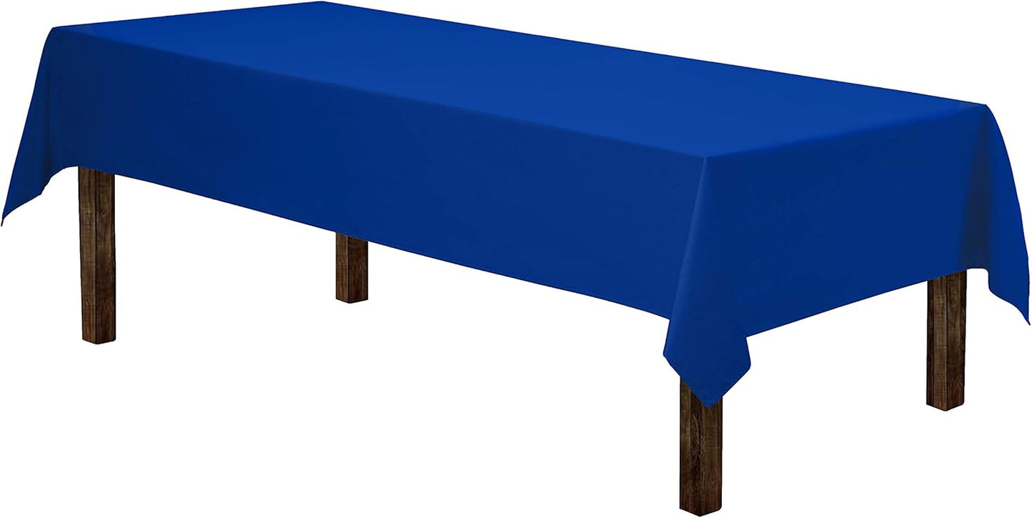 Gee Di Moda Rectangle Tablecloth - 60 x 84 Inch Royal Blue Table Cloth for 5 Foot Rectangle Table - Heavy Duty Washable Fabric - for 5 Ft Buffet Table, Holiday Party, Dinner, Wedding & Baby Shower