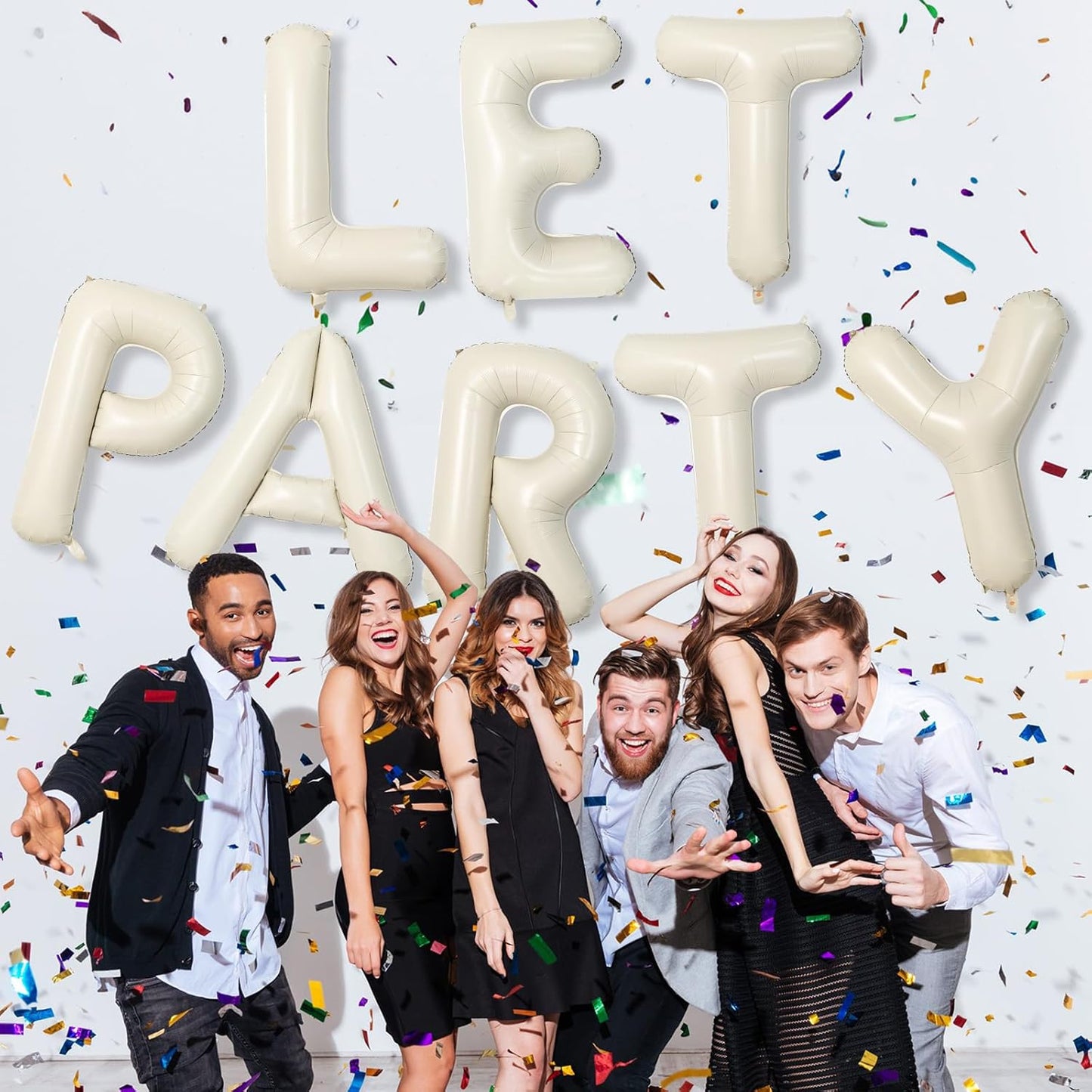 Giant Alphabet H Foil Name Balloons, Cream Ivory White Inflatable Word Balloons H Letters Birthday Decor, 40 Inch Mylar Beige A-Z Custom Letter Balloons for Girls Baby Shower Party Decoration Supplies