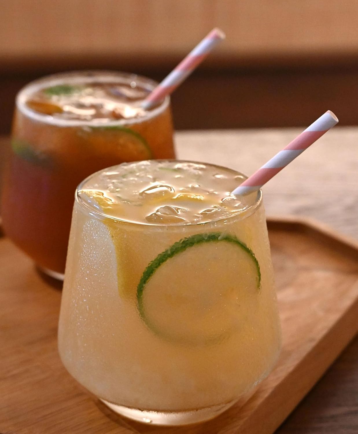 Paper Straws Disposable Pink White - Compostable Drinking Straws for Cocktail, Coffee, Party, Restaurant, Bar,5.75"x 0.24", Pack of 500