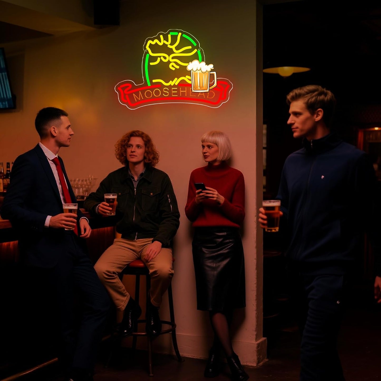 Beer Neon Sign for Wall Decor Beer Neon Lights Bar Led Sign for Man Cave Home Bar Shop Pub Bistro Game Room Party Hotel Decor,Birthday Gifts for Father or boy friend Size15.7 * 10.6in(JTD281)