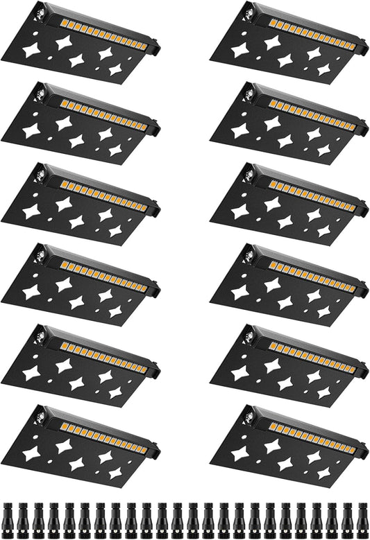 5W Retaining Wall Lights 7 inch LED Hardscape Lighting Low Voltage Landscape Paver Lights 12V Step Lights Outdoor IP66 Waterproof 3000K Soft White Stair Deck Lighting (12 Pack+ Connectors)